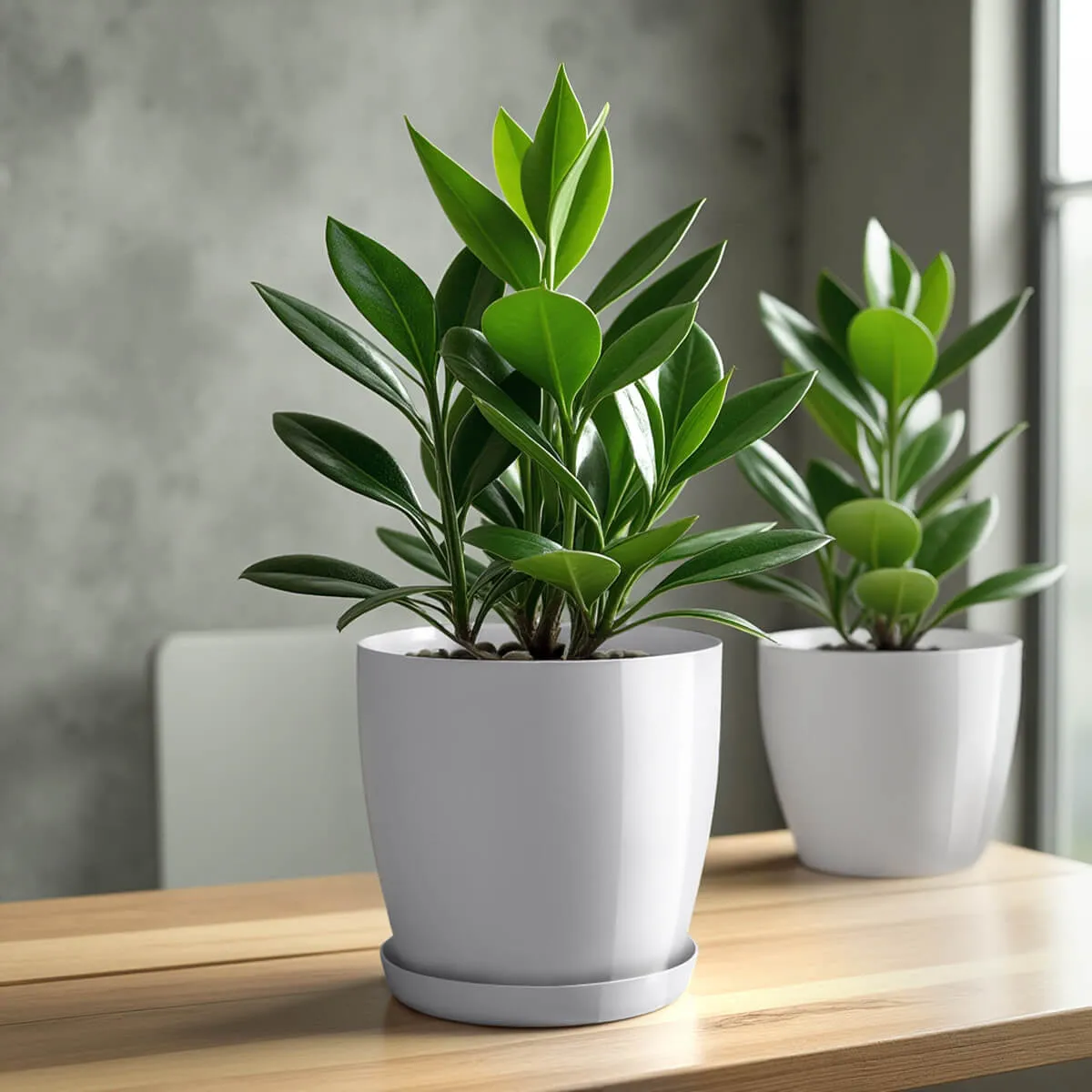 Agen vazonas su lėkštute, pilkas, 18 cm, 3 vnt.