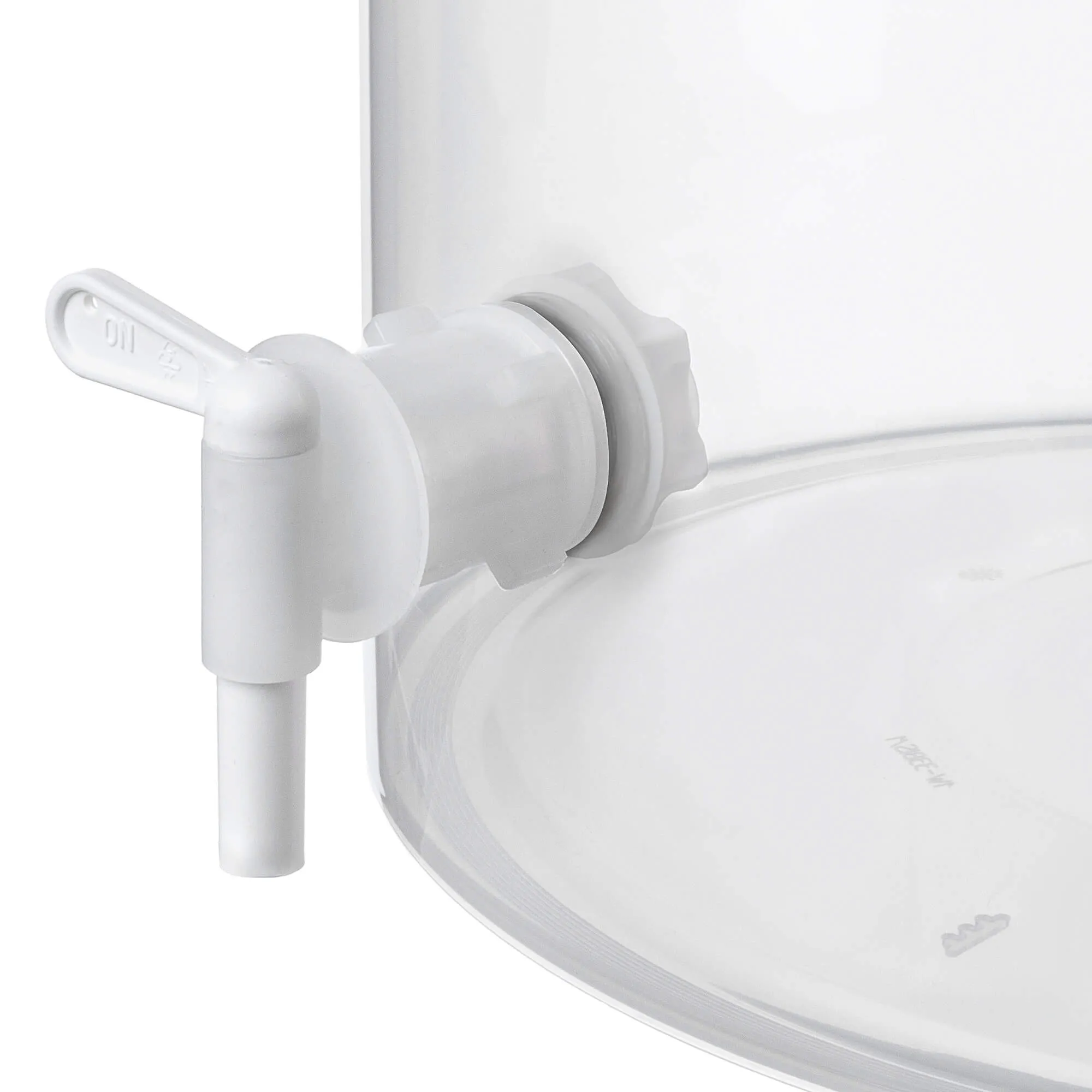 Acerra fermentacijos indas su dangčiu 33L permatomas + čiaupas + kamštis + fermentacijos šliuzas