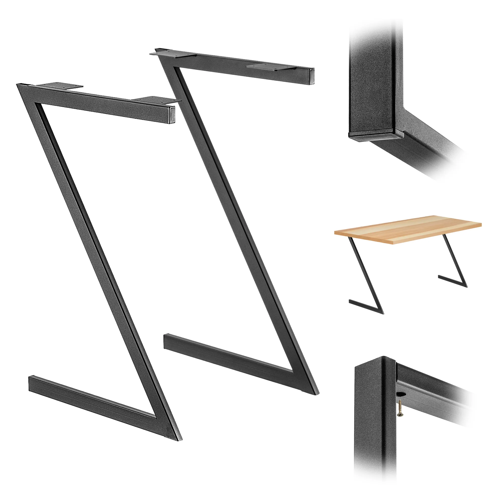 Varetz „Z“ stalo kojos, 60 x 75 cm, juodos