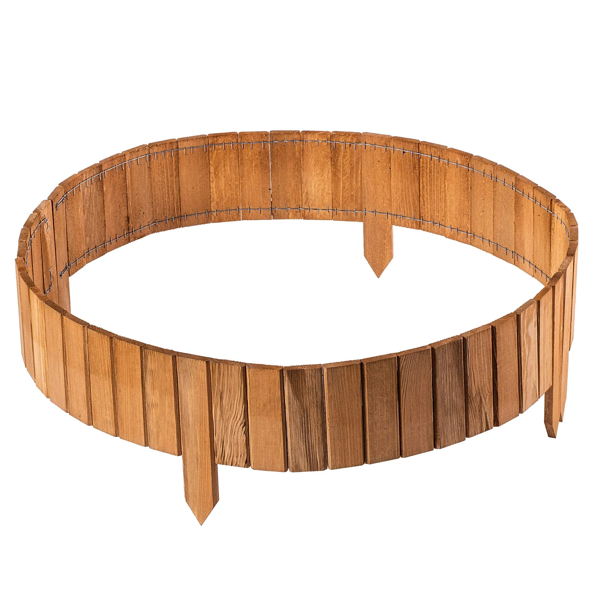 Medinė ritininė tvora Ansjo, apvadu, 115 x 15 cm, ąžuolas