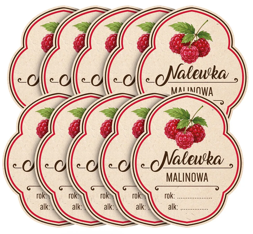 Serre „Aviečių likerio“ butelių etiketės, 10 vnt.