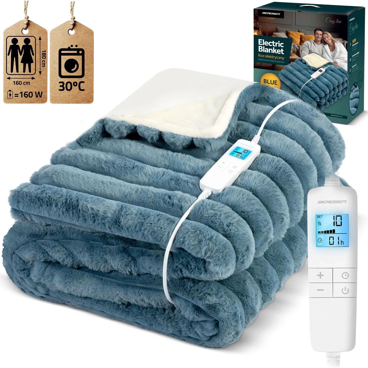 Elektrinė antklodė 180 x 160 cm Berdsen BD-963 - nuotrauka 1