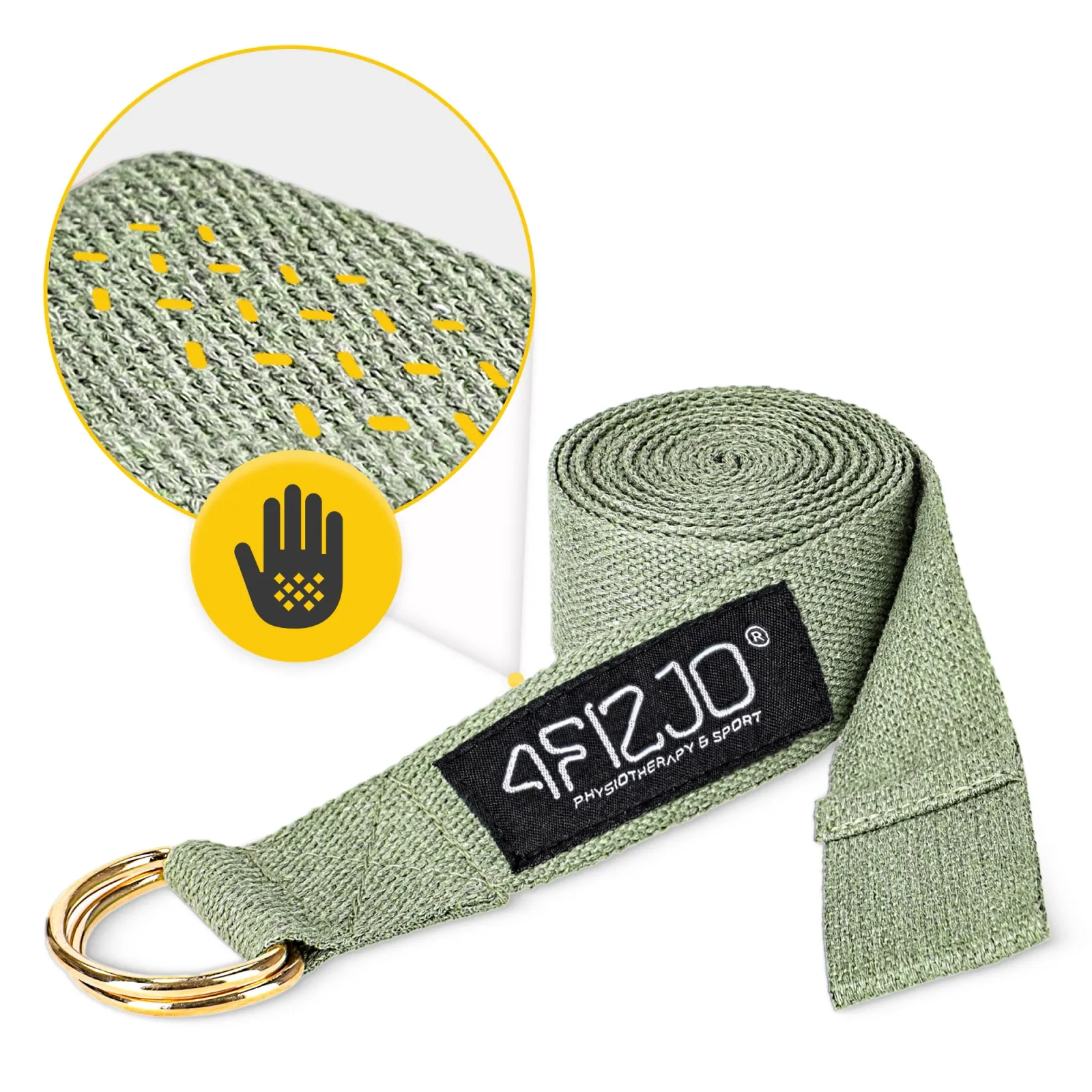 Chaki spalvos jogos dirželis