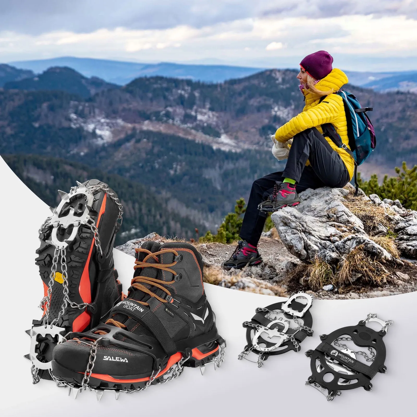 PREMIUM žygio batų kamanos (41-43) L