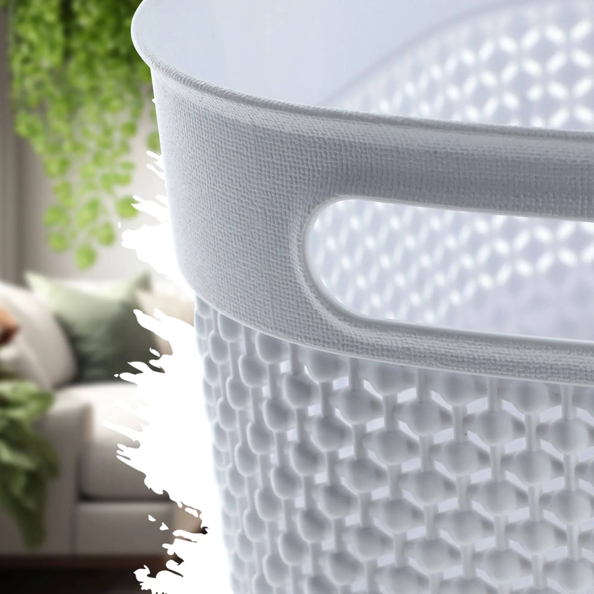 Stačiakampis krepšys 18 l Curver Filo perdirbtas, baltas