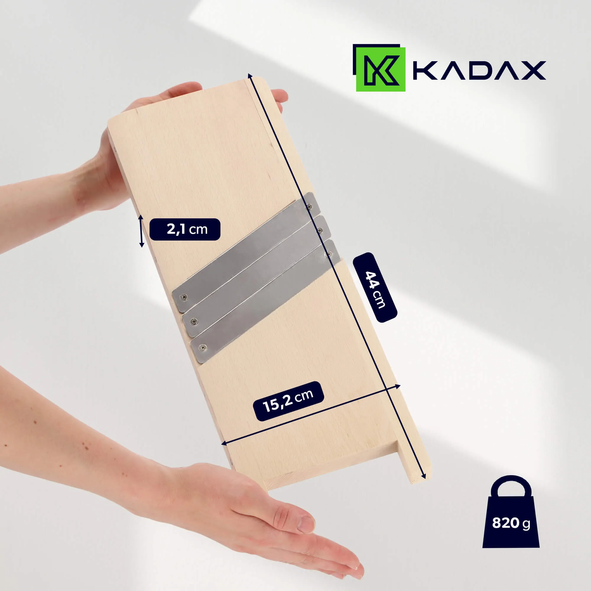 Cavalle medinis daržovių smulkintuvas, 3 ašmenys