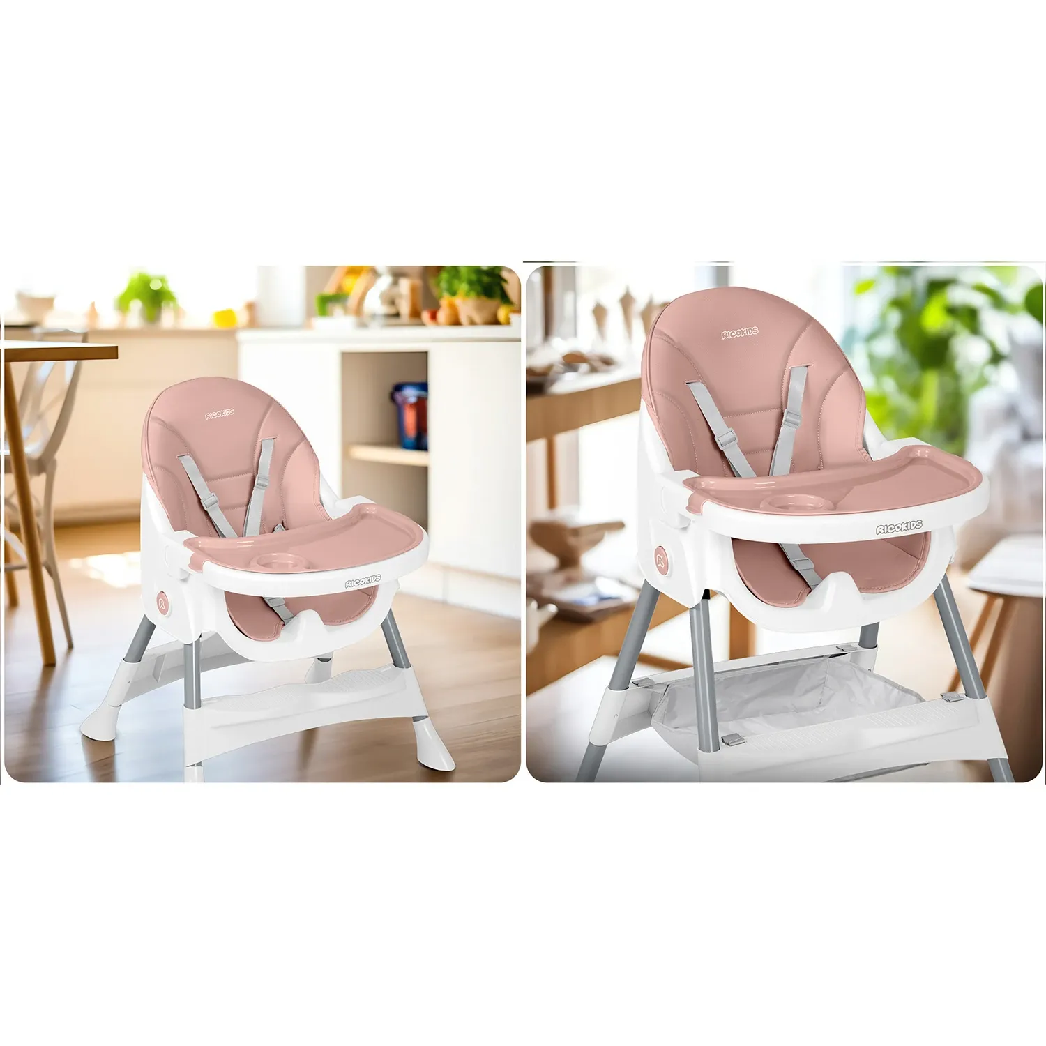 Ricokids Mani rožinė maitinimo kėdutė - nuotrauka 1