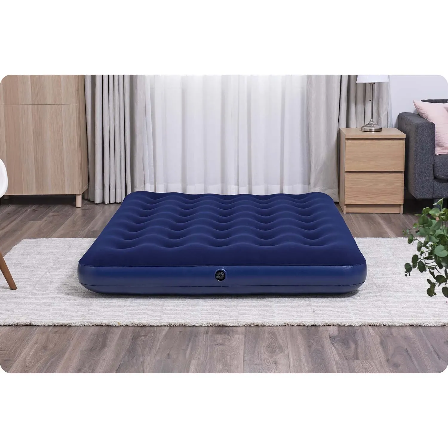 Pripučiamas čiužinys 191x132x22 cm su stūmokliniu pompa Bestway 67002 - nuotrauka 1