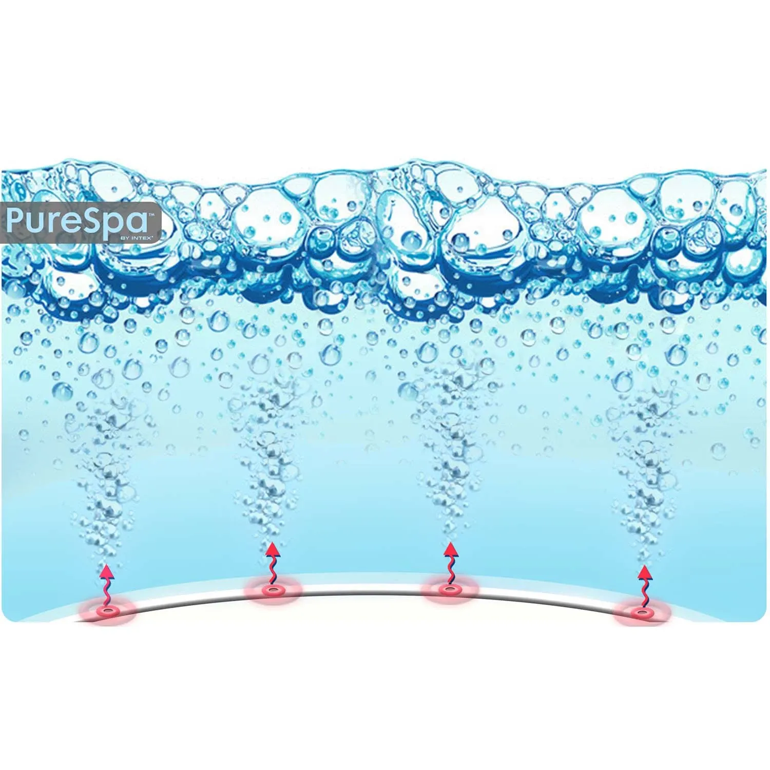 Pripučiama SPA su hidromasažu 6 asmenims INTEX 28452 Hydromassage 28452NP LED TAIKYMAS - nuotrauka 1