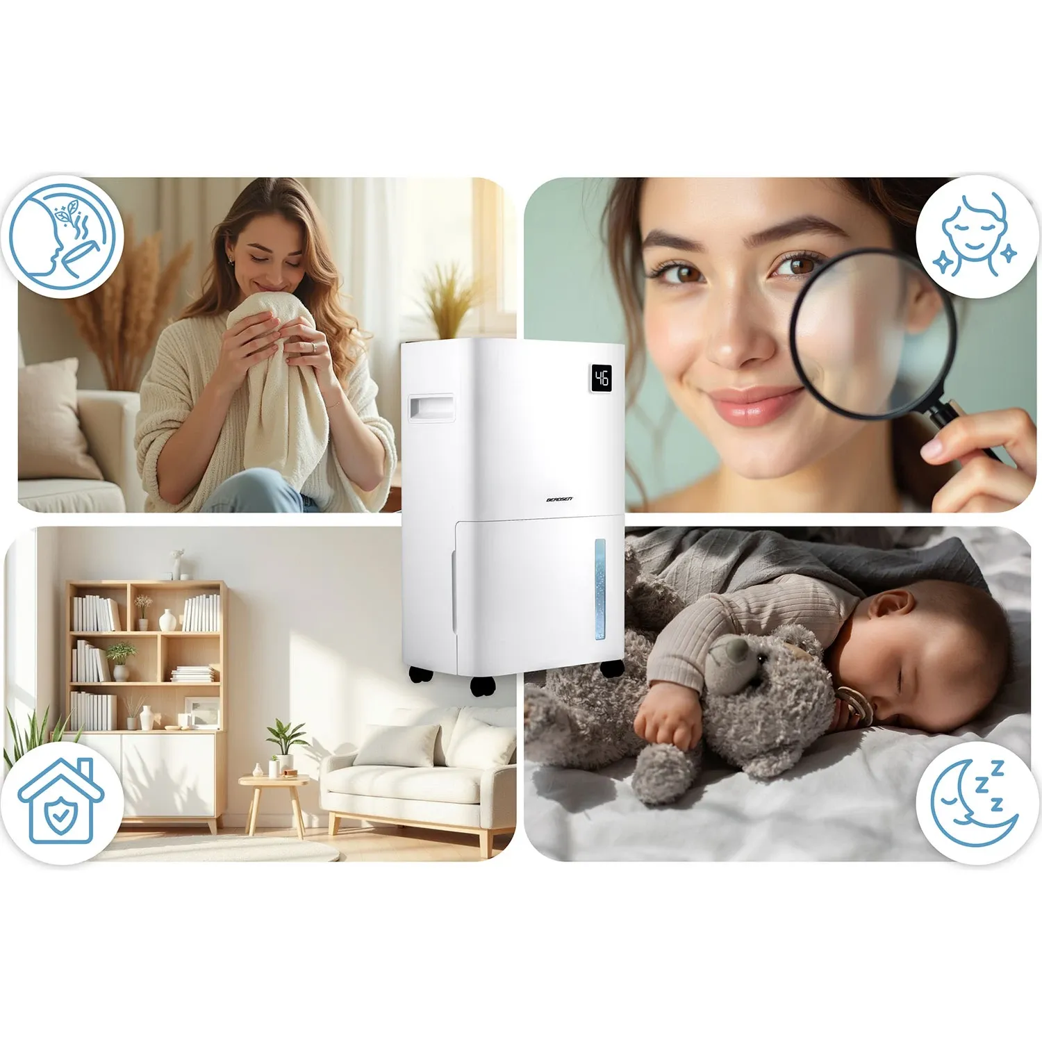 Berdsen BD-534 kompresorinis oro džiovintuvas - drėgmės sugėriklis, baltas - nuotrauka 1