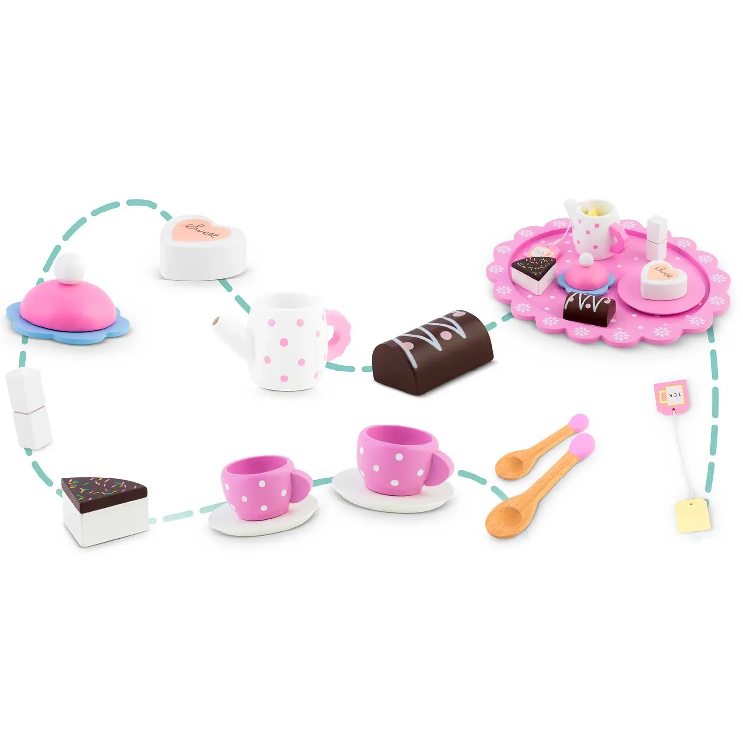 Medinis žaislinis arbatos rinkinys RK-869 Ricokids - nuotrauka 1