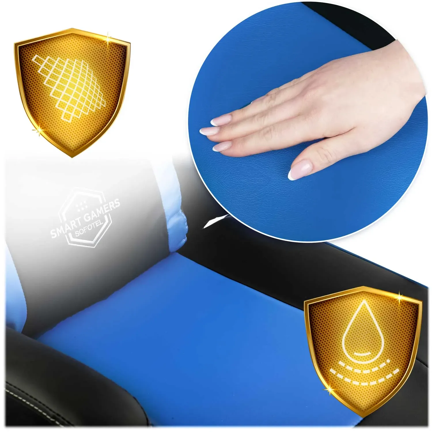 „Sofotel Yasuo“ žaidimų kėdė – mėlyna – 2591 - nuotrauka 1