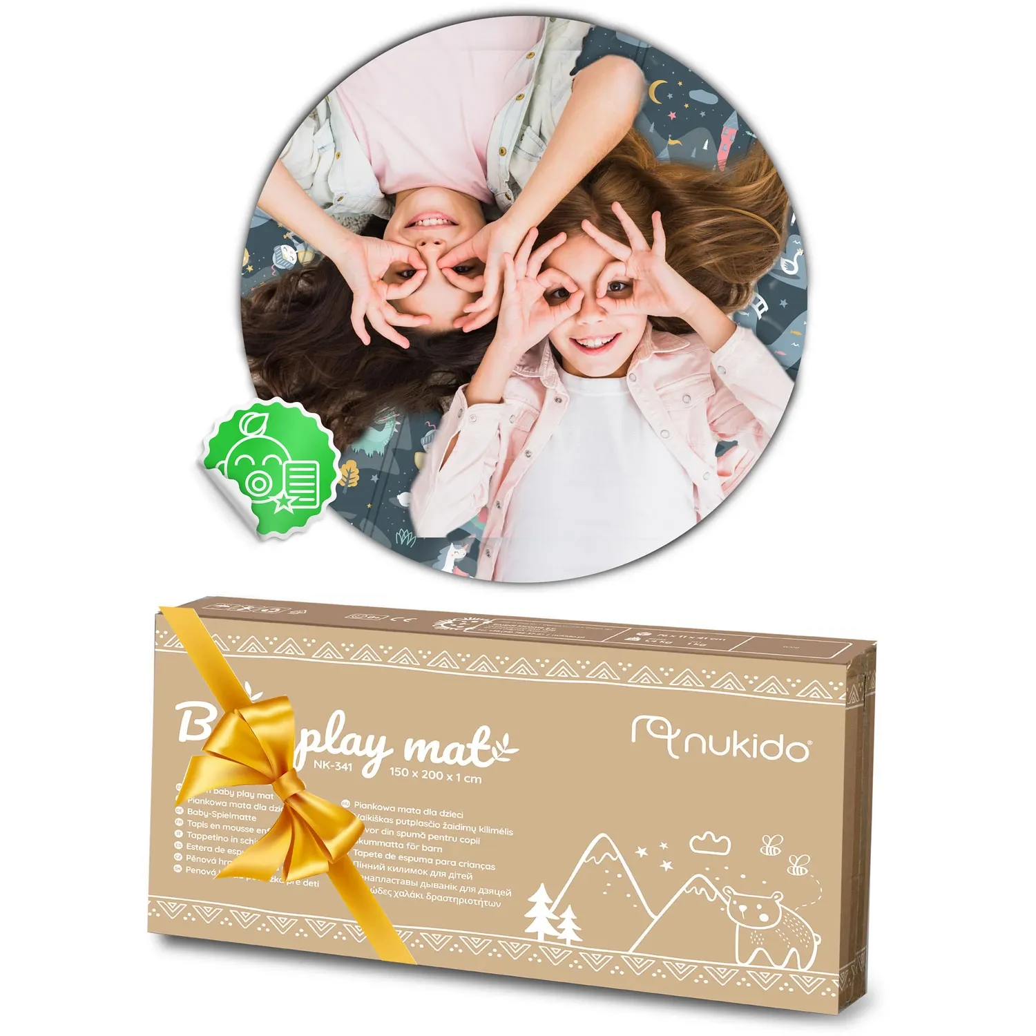 Sulankstomas edukacinis putplasčio kilimėlis 200 x 150 x 1 cm Nukido NK-341 - nuotrauka 1