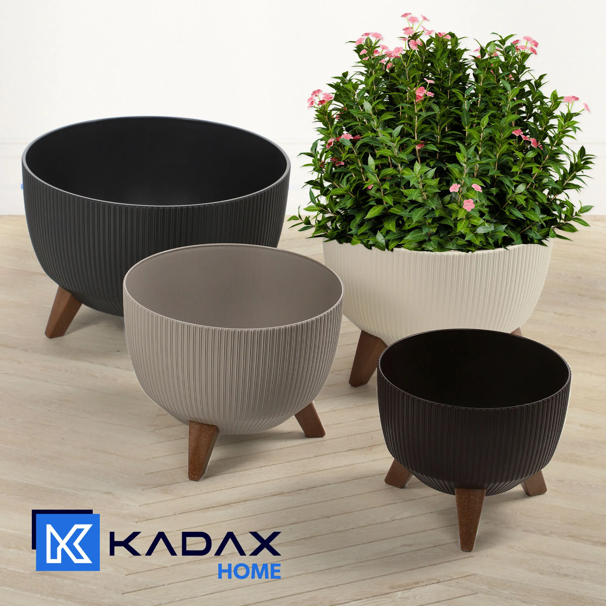 Milis gėlių dubuo su kojelėmis 29 cm