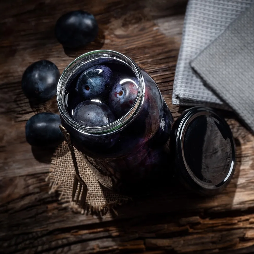 Metaliniai dangteliai Virbo stiklainiams, 10 vnt., 82 mm skersmens, „Black Grid“