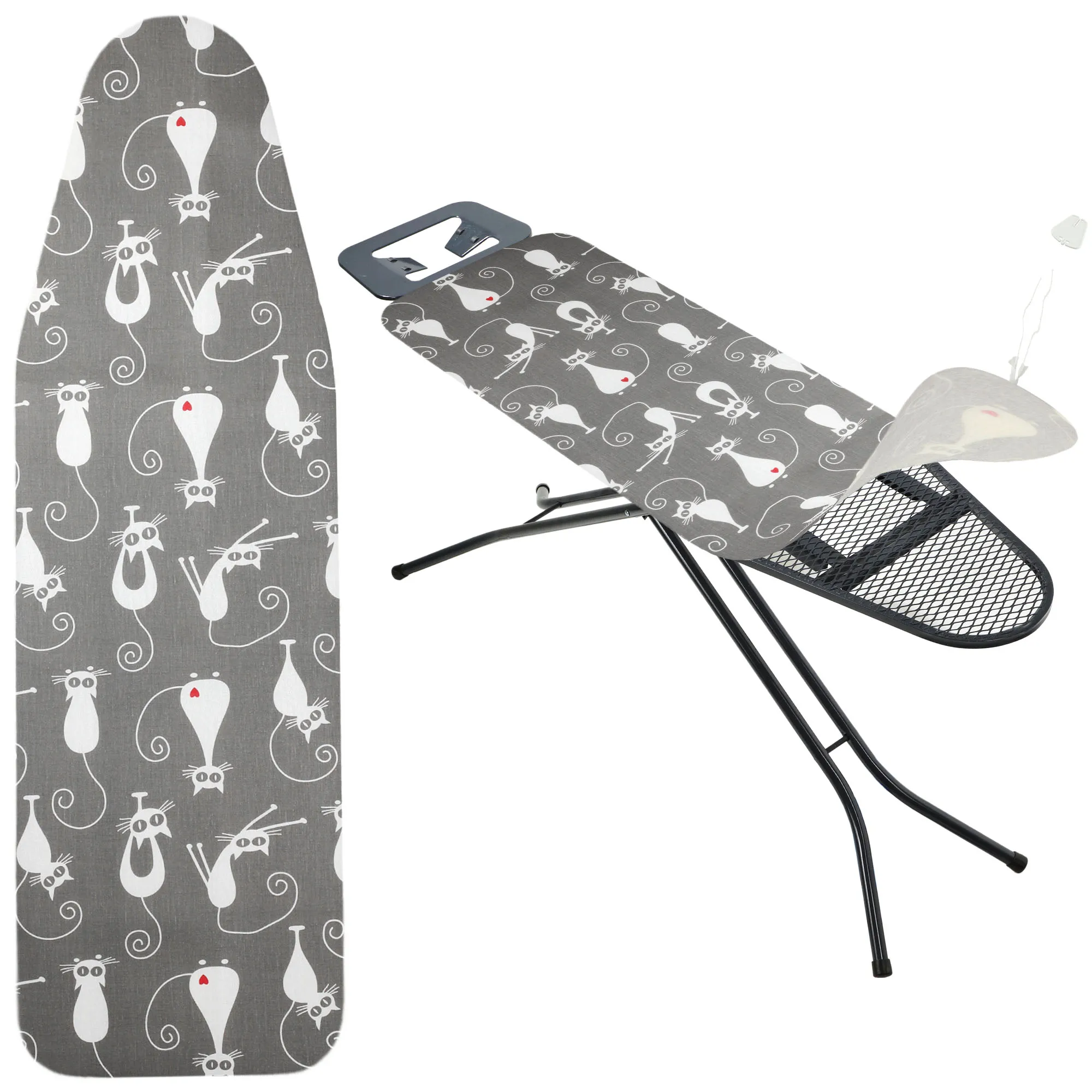 Lyginimo lentos užvalkalas 130x45cm, tamprus, Viseu katės