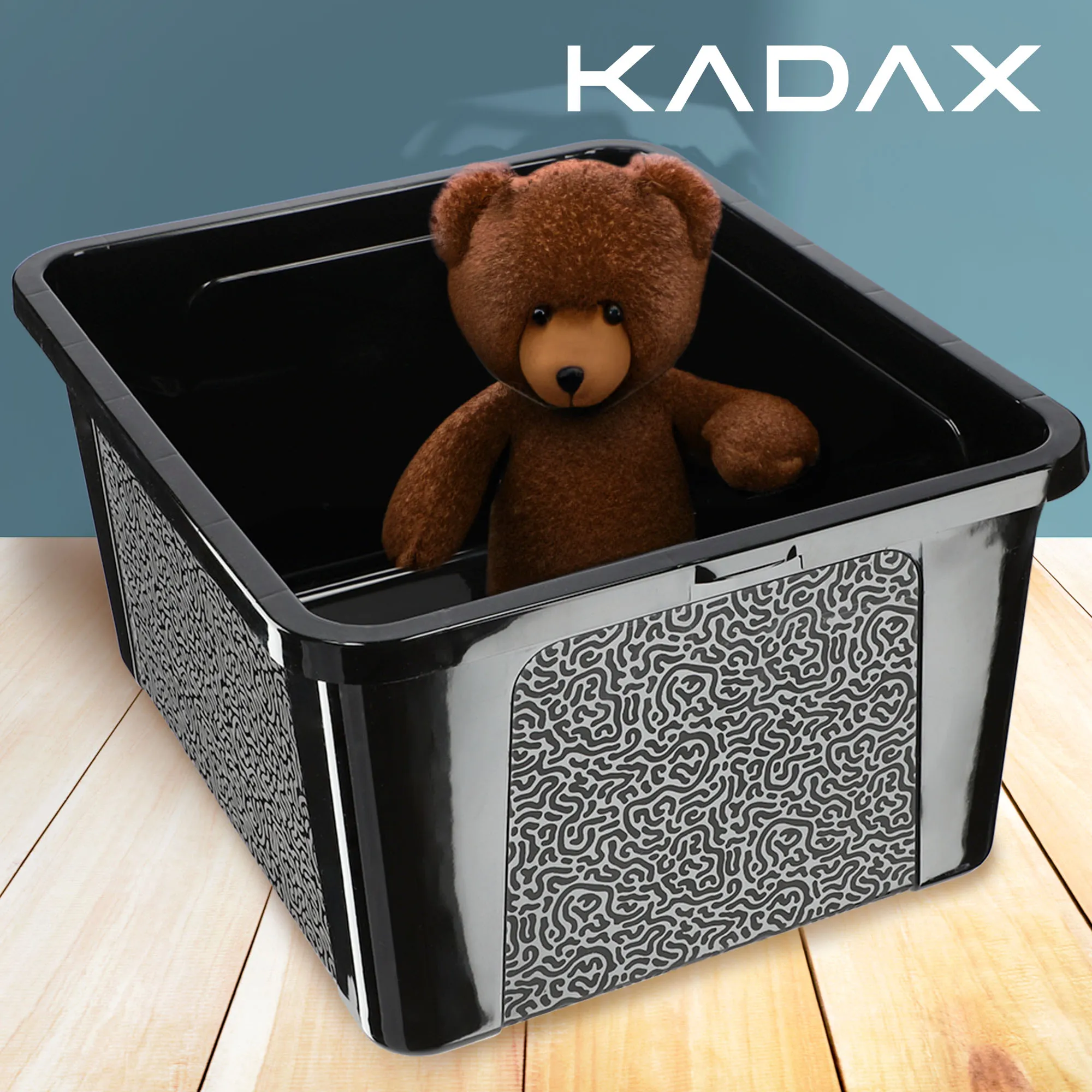 Dozza 20 l juodas laikymo konteineris su dangčiu