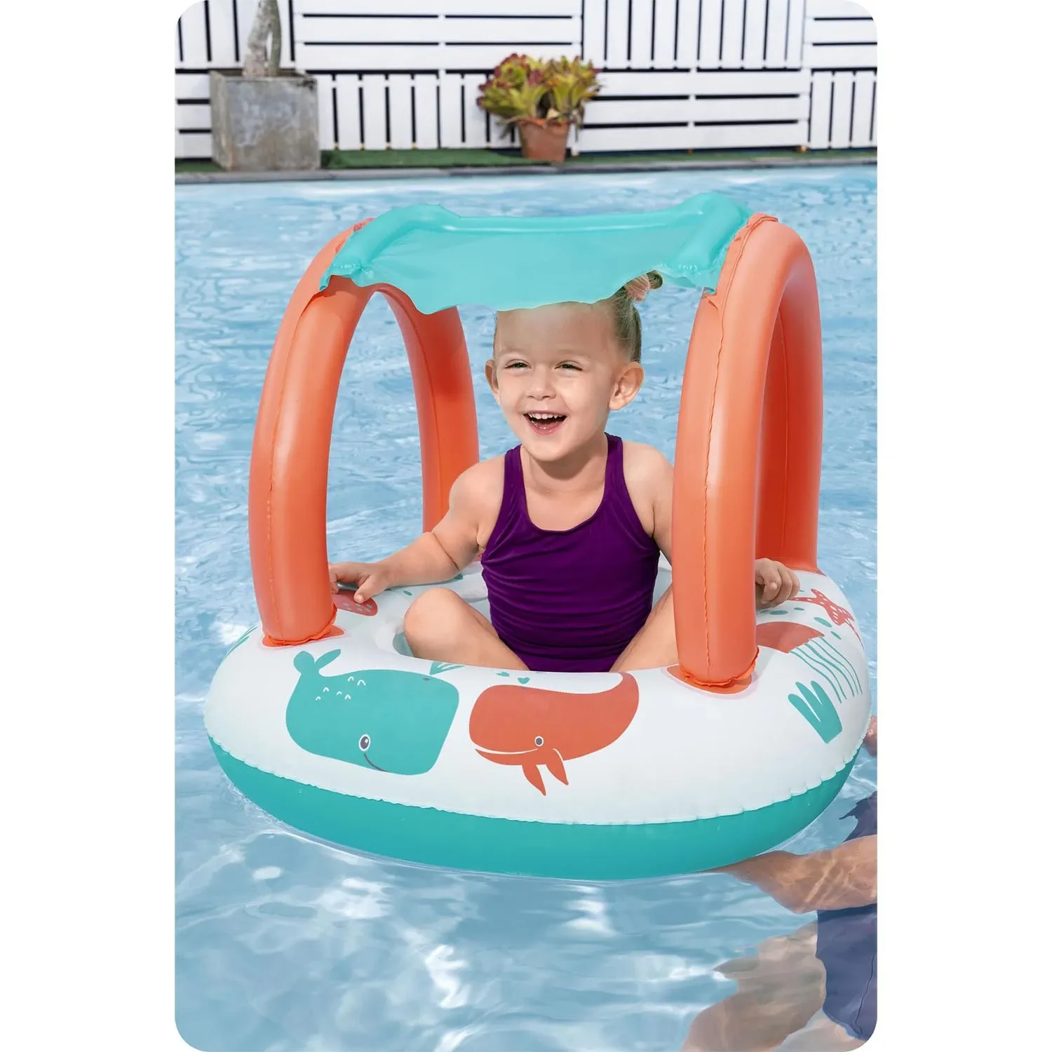 Pripučiamas pontonas vaikams su stogeliu maudynėms „Bestway“ - nuotrauka 1