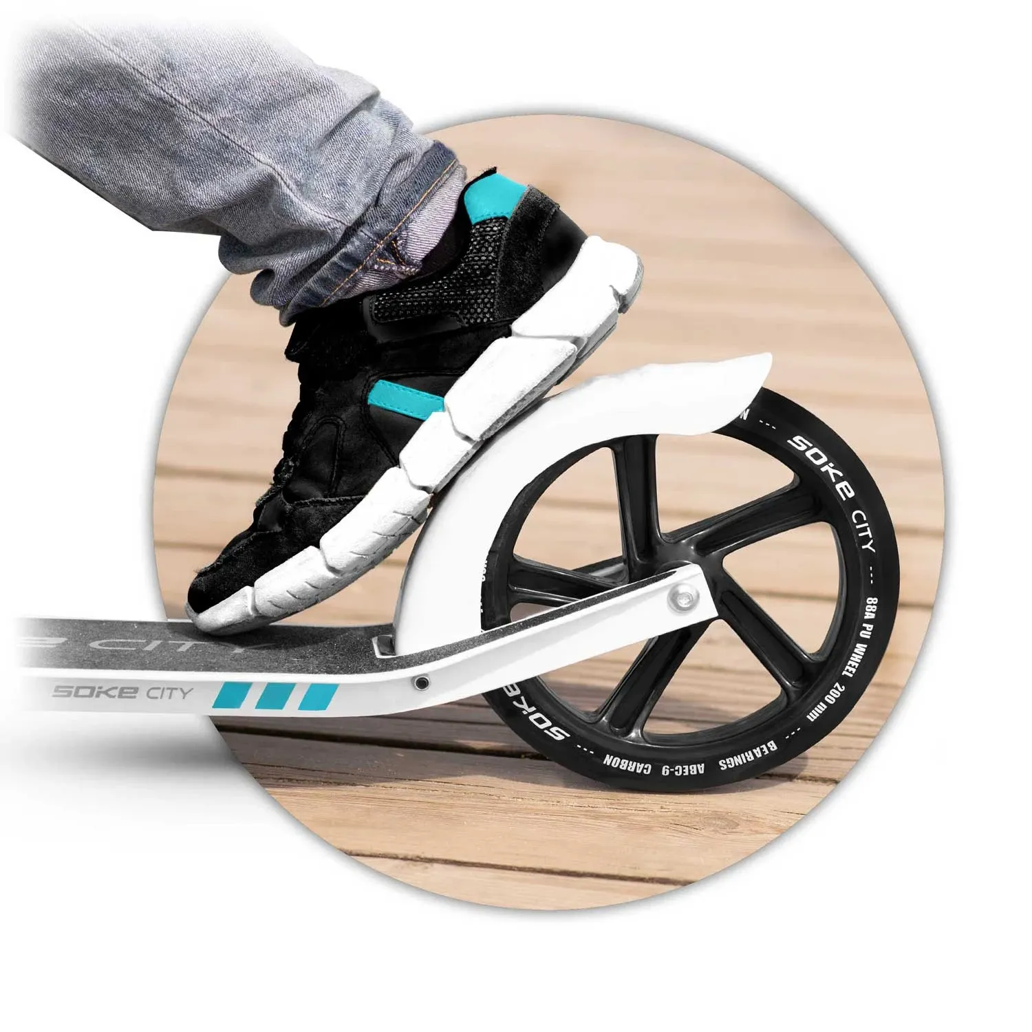 SOKE CITY paspirtukas baltas - nuotrauka 1