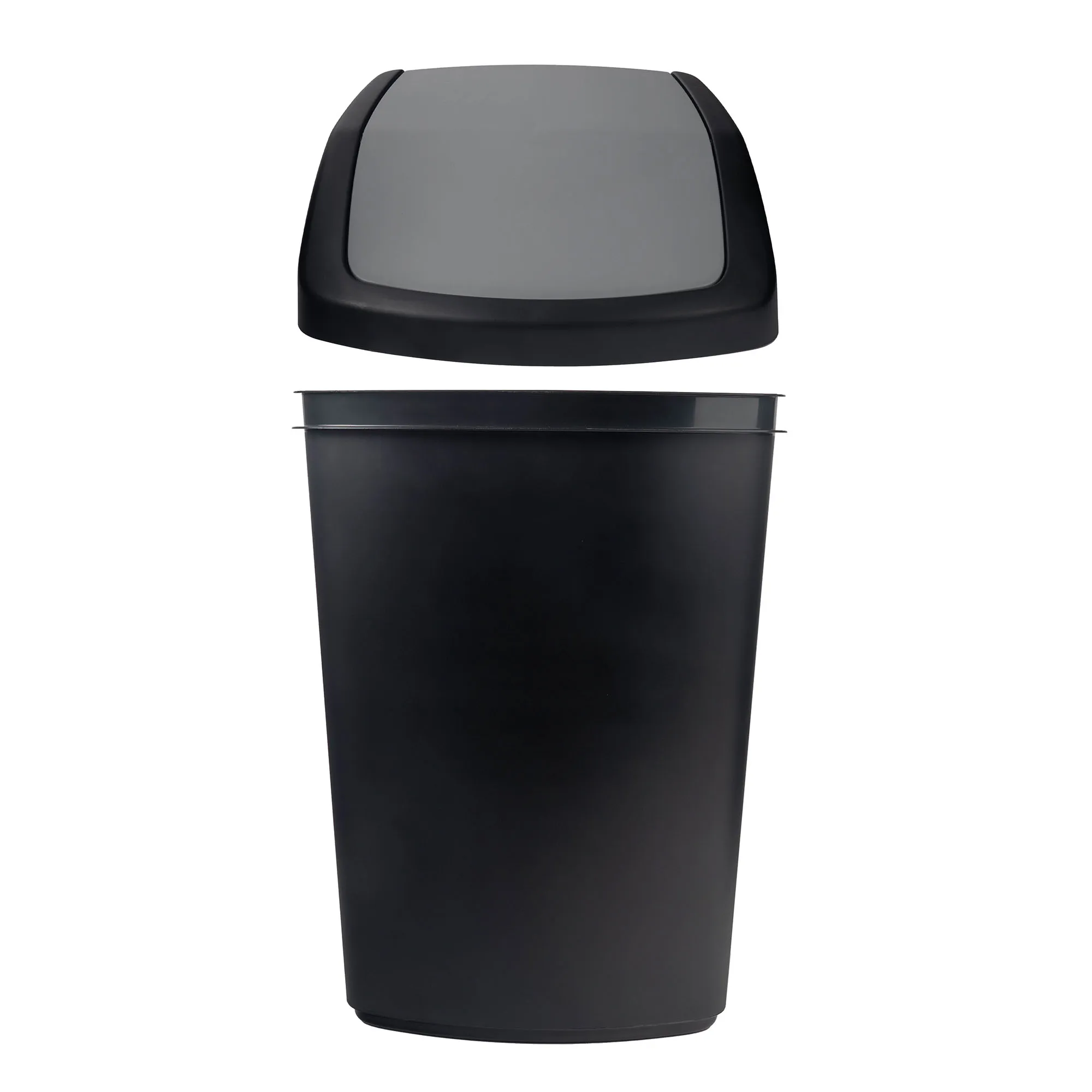 Curver šiukšliadėžė su atlenkiamu viršumi, juoda, 10 l