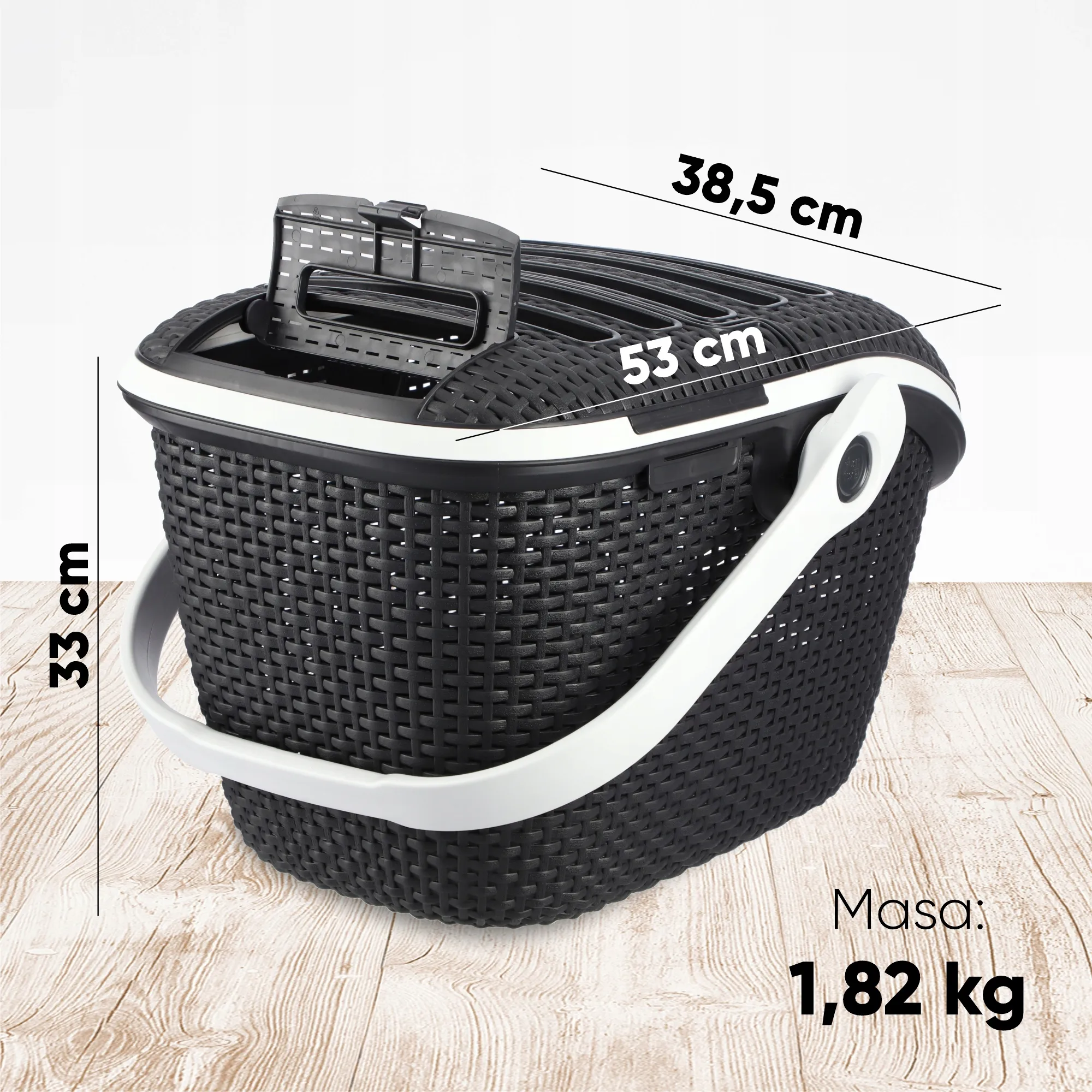 Curver Pet Life kačių kraiko dėžutė + nešioklė, grafito spalvos