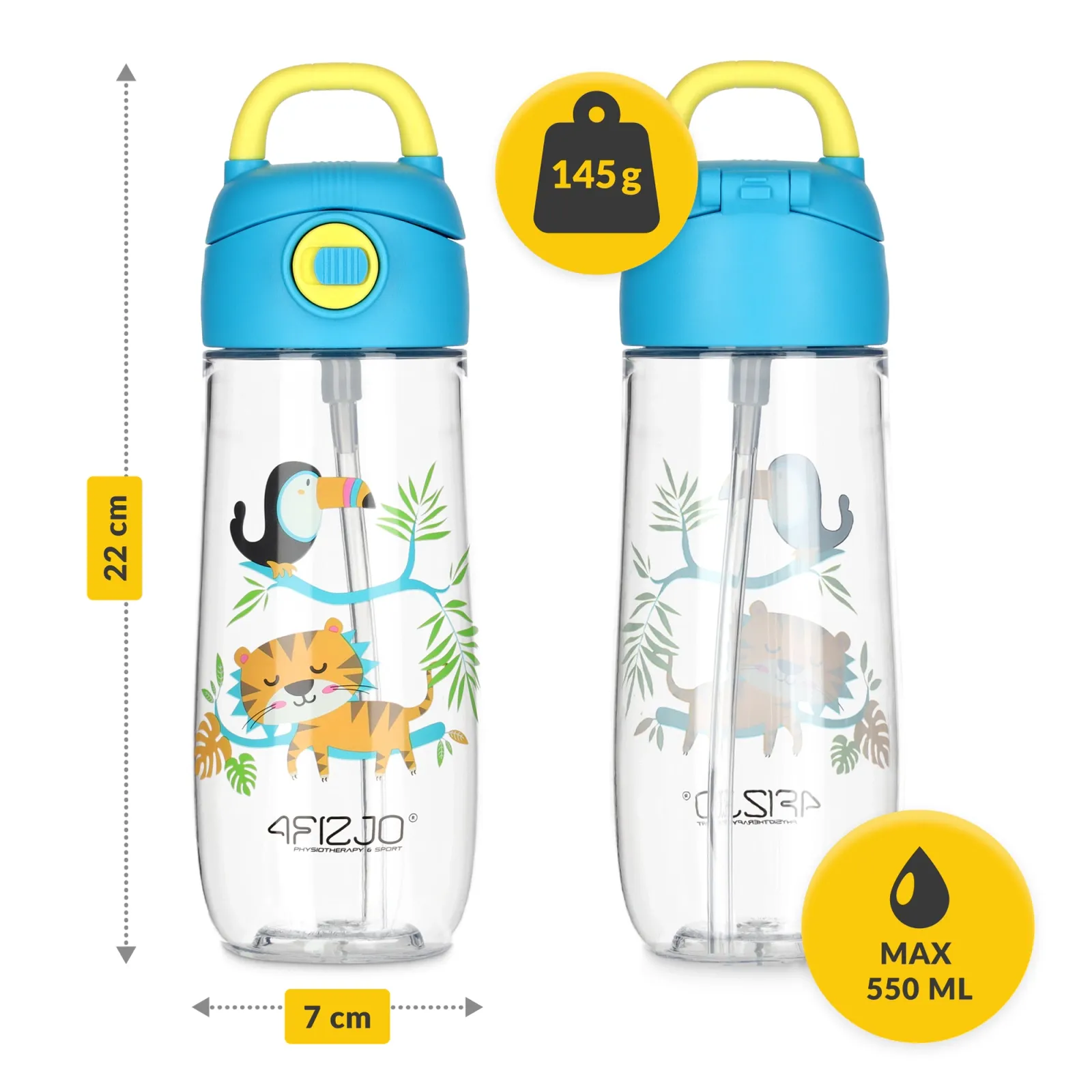 JUNGLE vaikiškas vandens buteliukas 550 ml