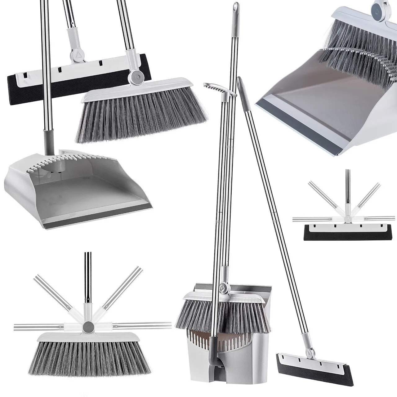 „Loken“ 3 viename valymo rinkinys: šluota, semtuvėlis ir šepetys