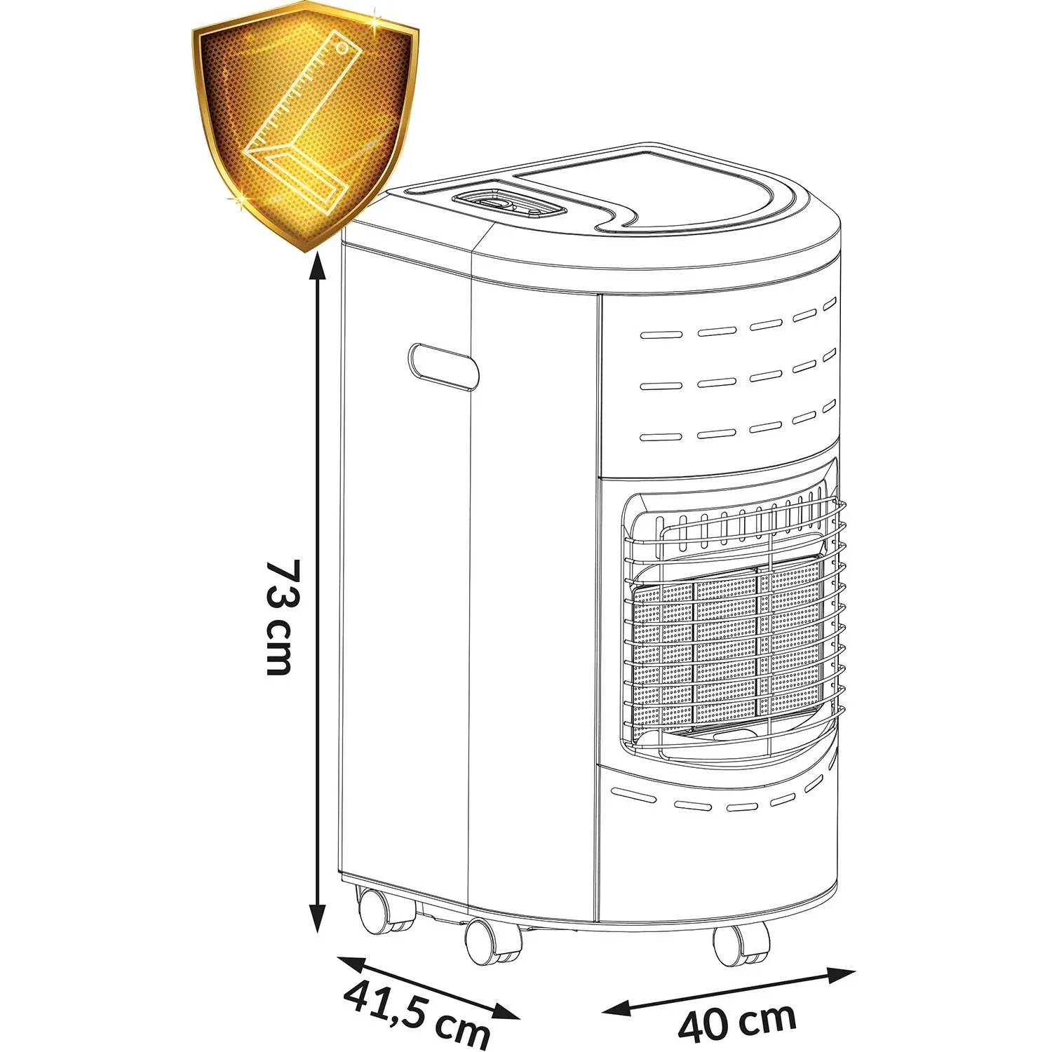 HM-901 Humberg dujinis šildytuvas, juoda - nuotrauka 1