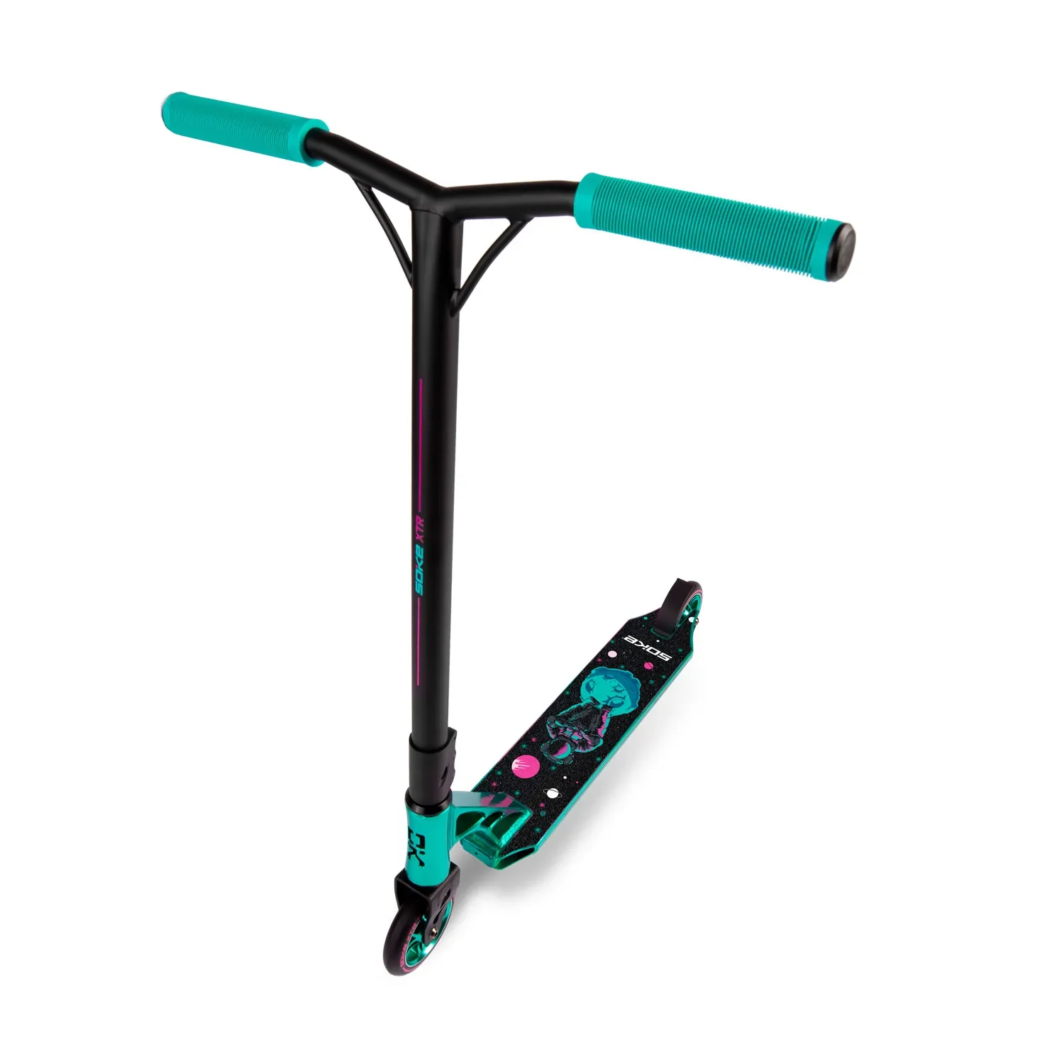 SOKE XTR triukų paspirtukas turkio spalvos rožinis - nuotrauka 1