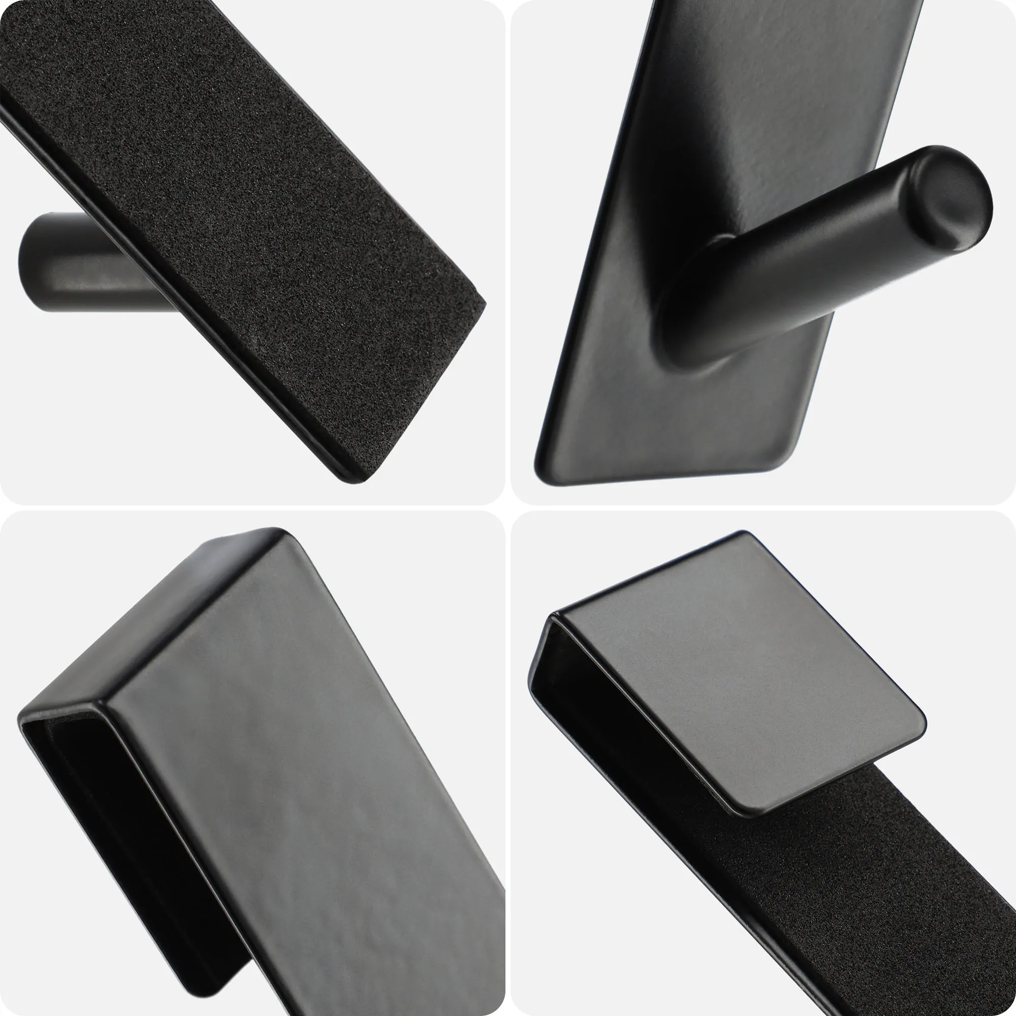 Besse durų kabliukai juodi, viengubi