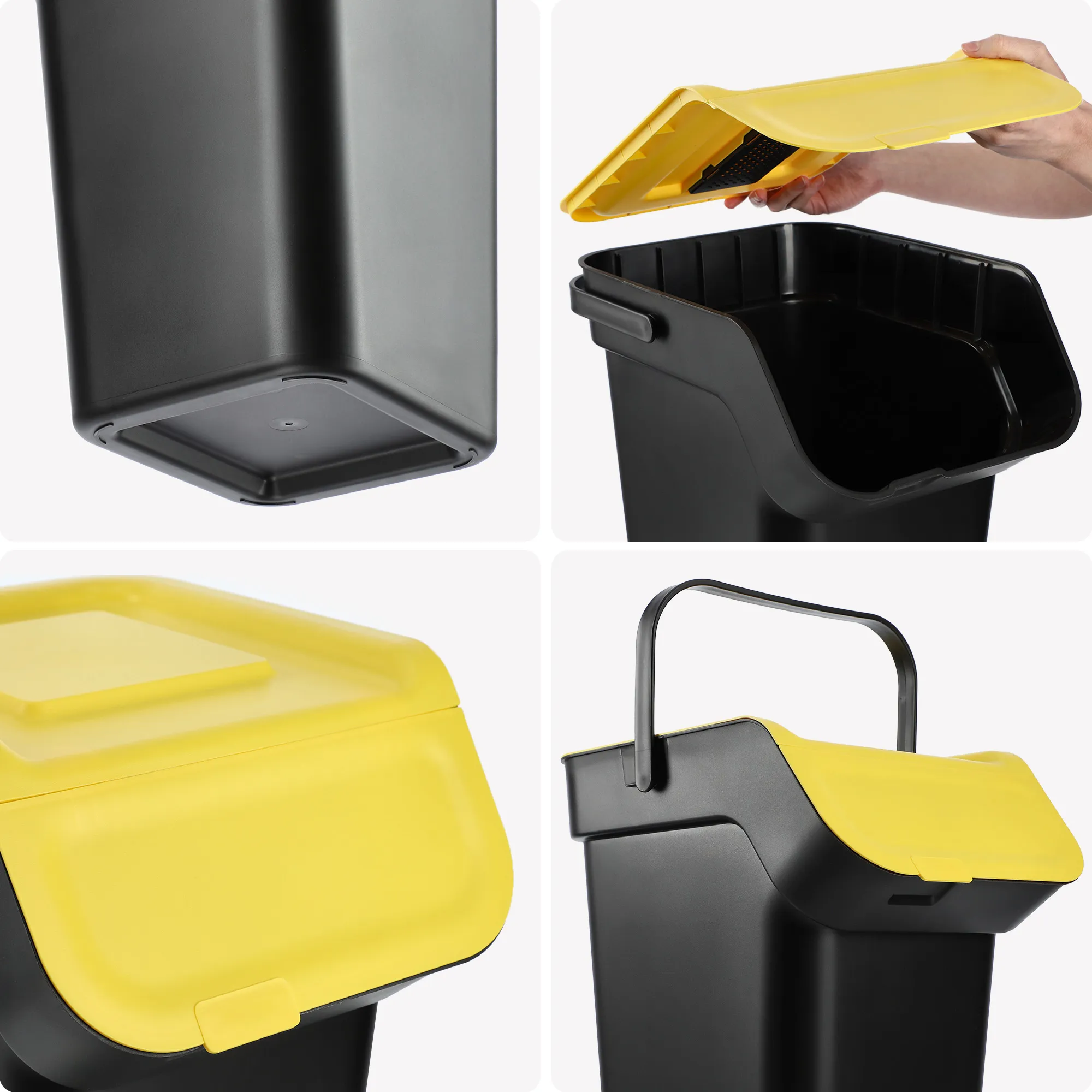 Pagney 4x25L juodų šiukšliadėžių rinkinys