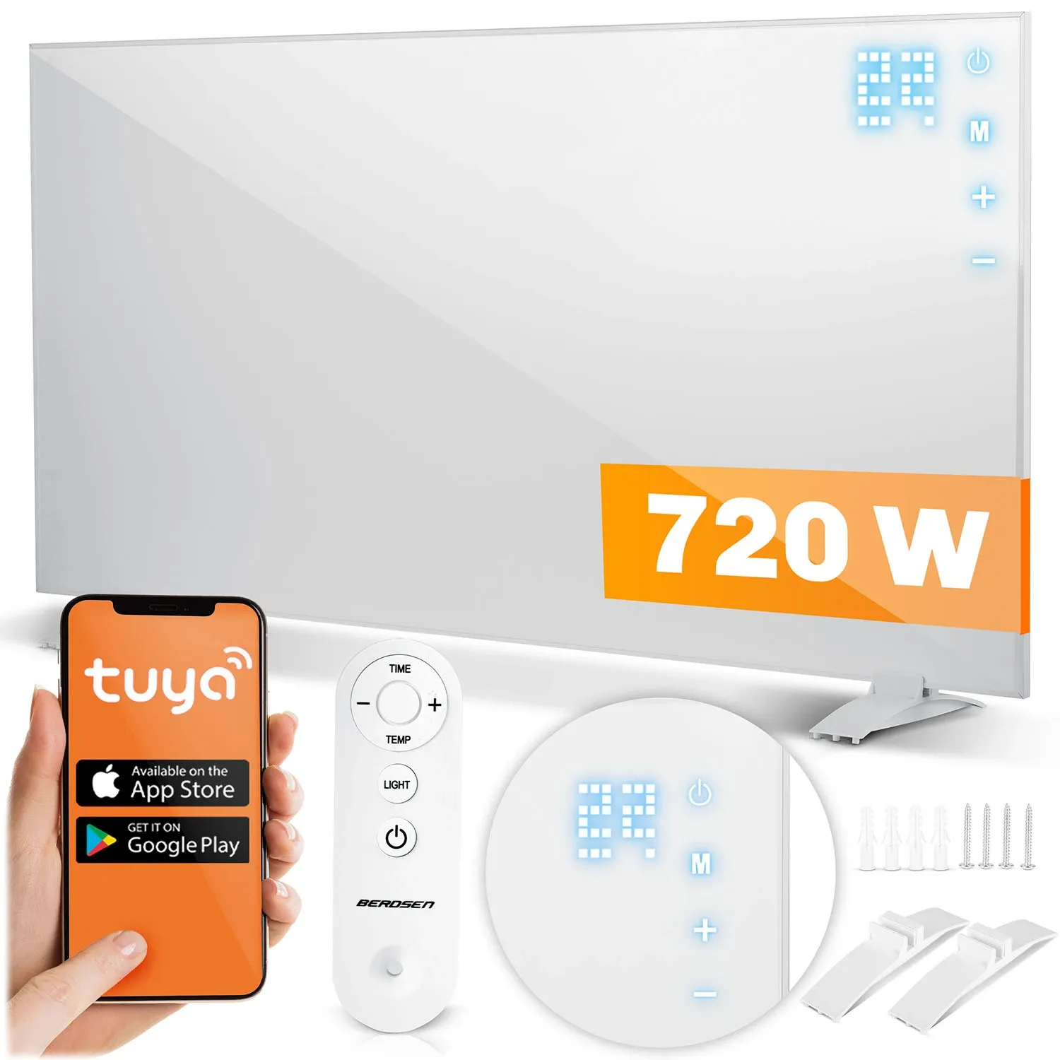 Infraraudonųjų spindulių šildytuvas 720 W Berdsen BD-983 WiFi nuotolinio valdymo programėlė - nuotrauka 1