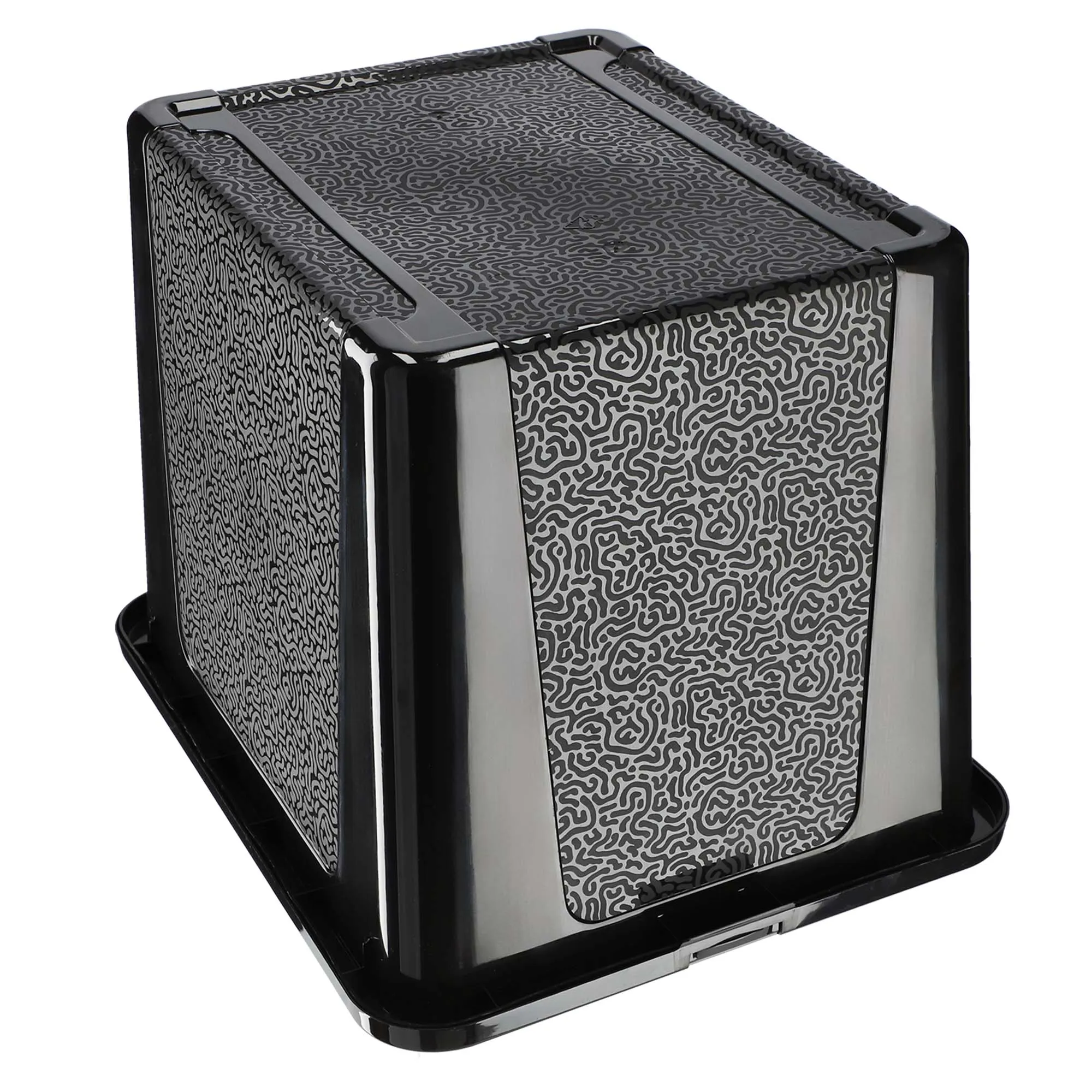 Dozza 30 l juodas sandėliavimo konteineris su dangčiu