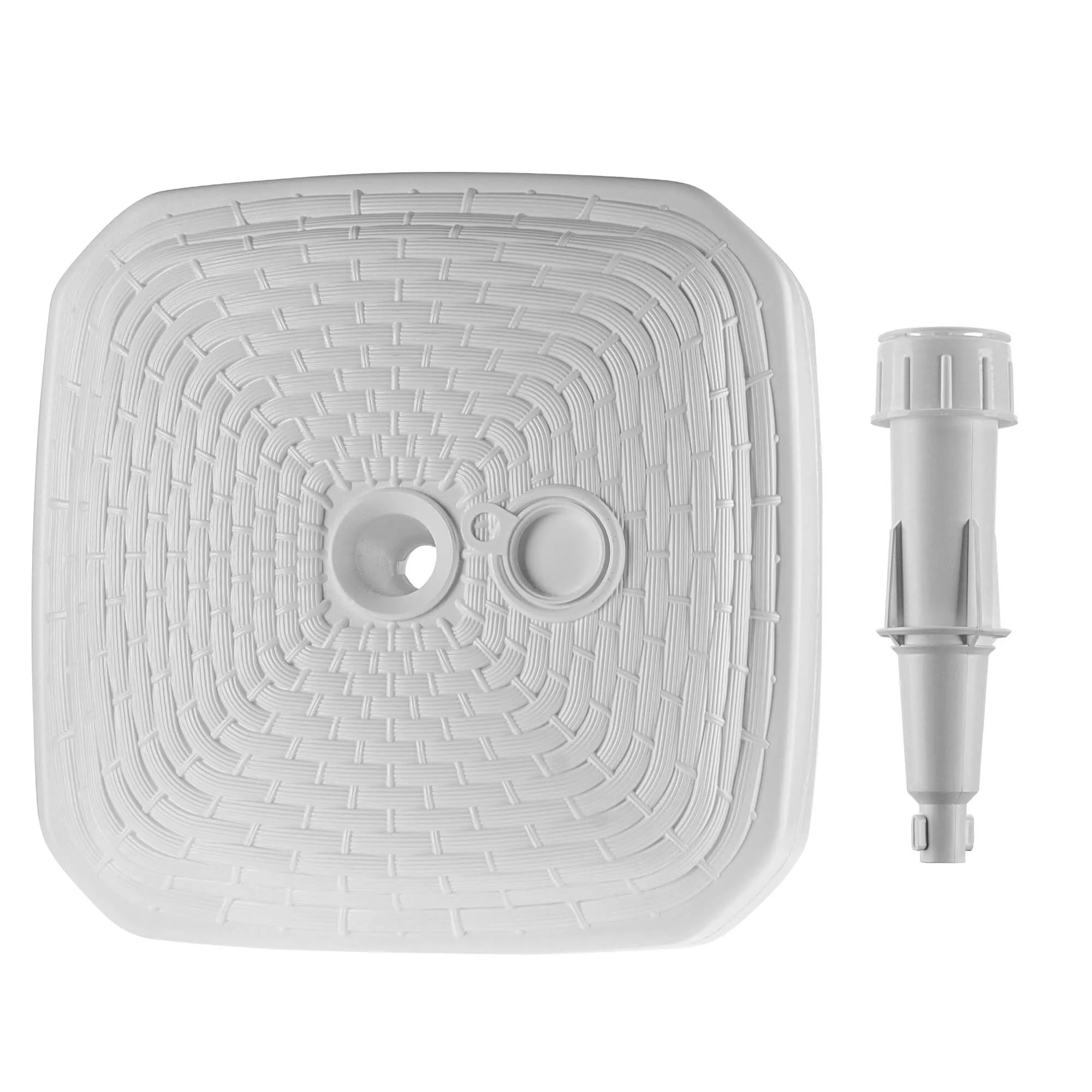 „Solero“ rotango kvadratinis sodo skėčio pagrindas, baltas