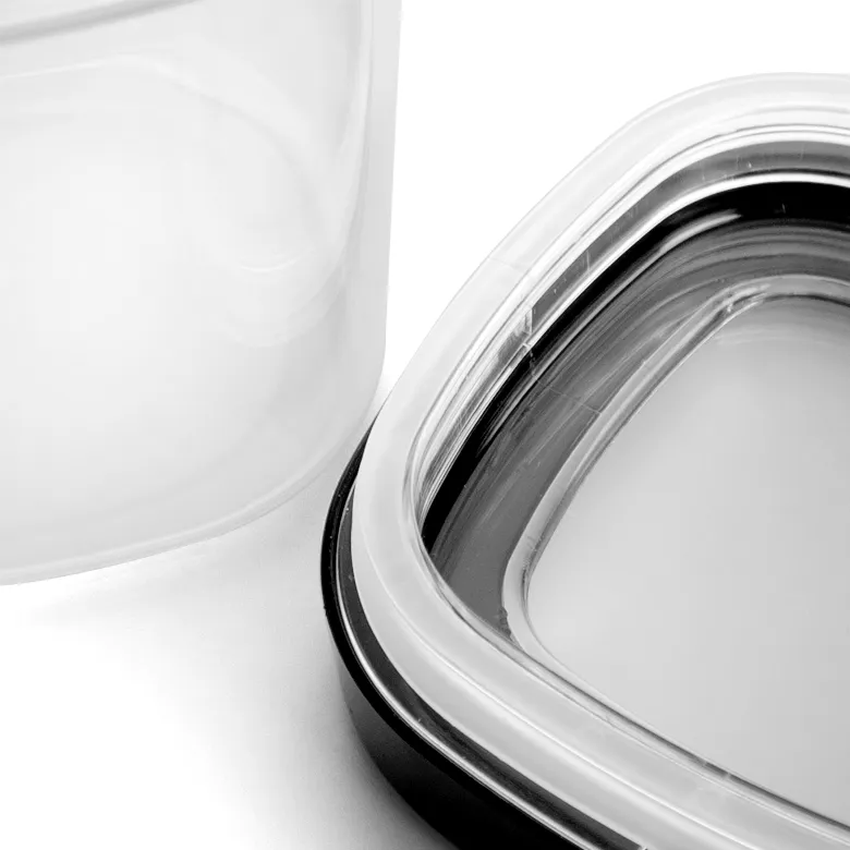 Duna kvadratinis indas 600 ml, juodas