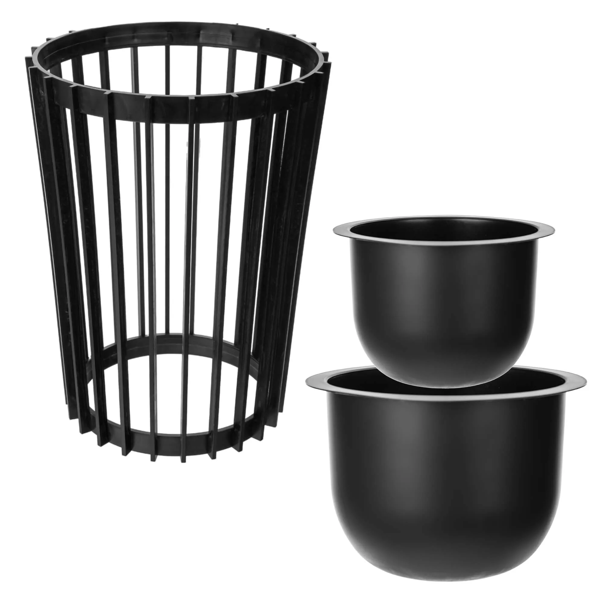 Aytre dvipusis augalų stovas 54 cm juodas + 2 įdėklai