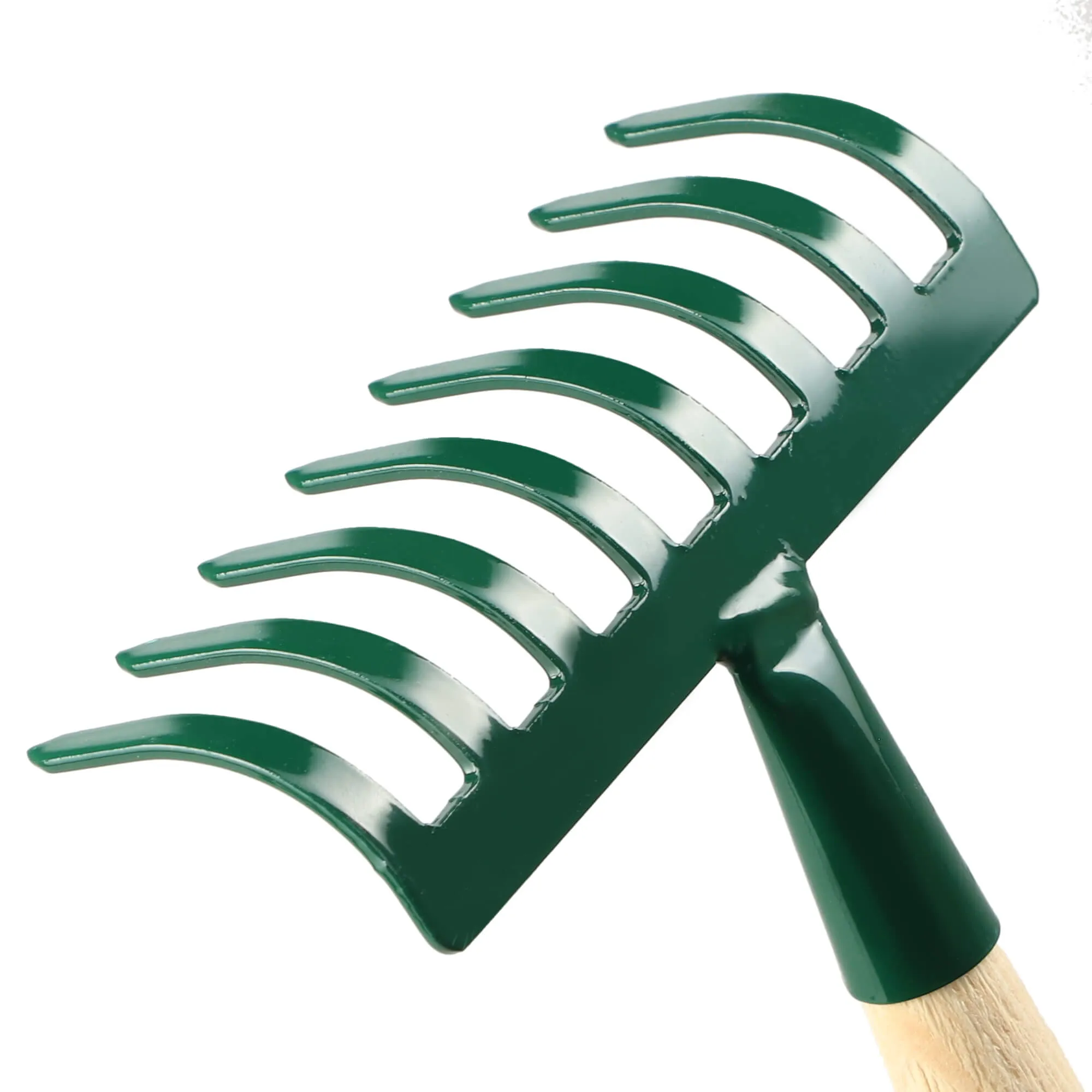 Metalinis grėblys 36 x 16 cm, žalias