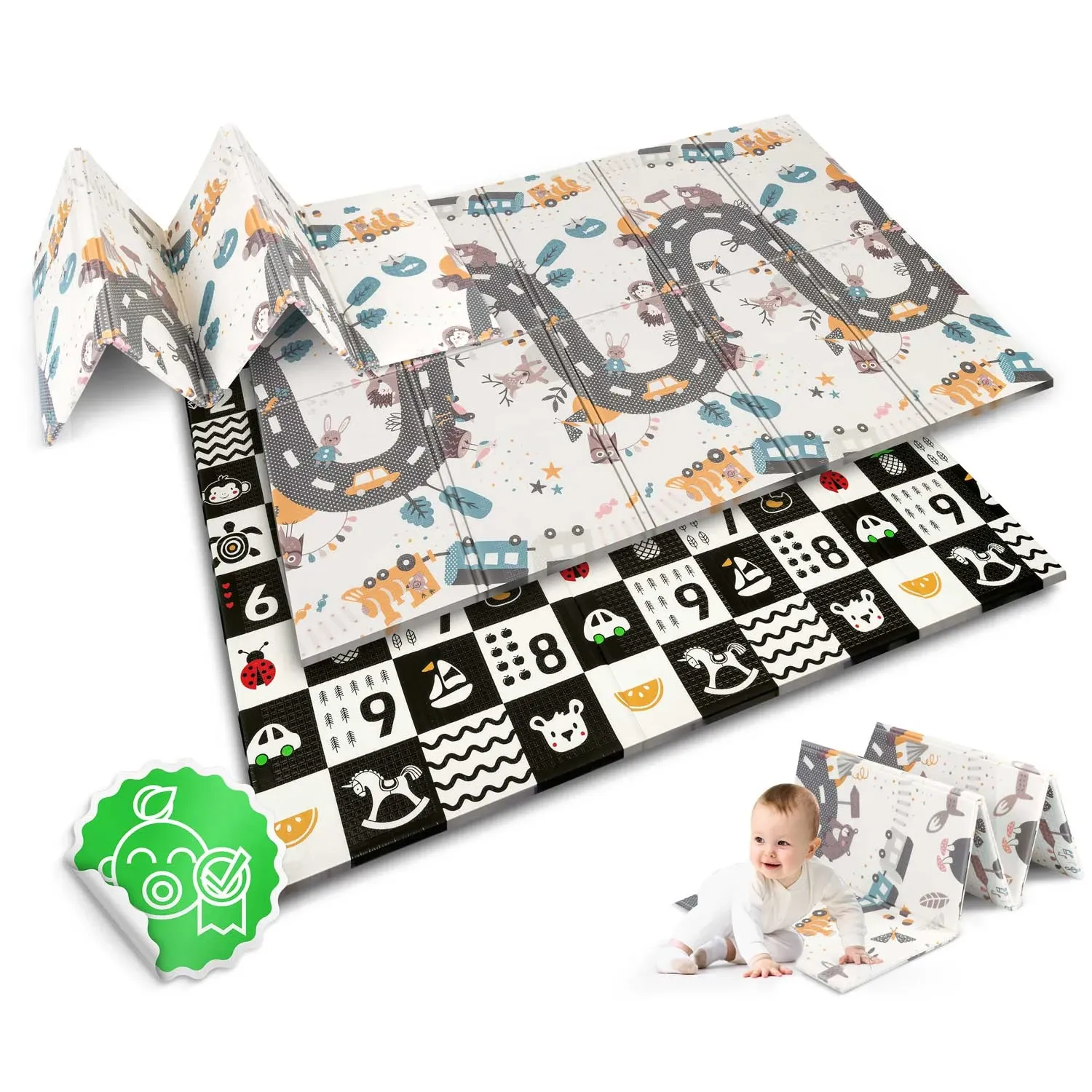 Sulankstomas edukacinis putplasčio kilimėlis 200 x 150 x 1 cm Nukido NK-341 - nuotrauka 1