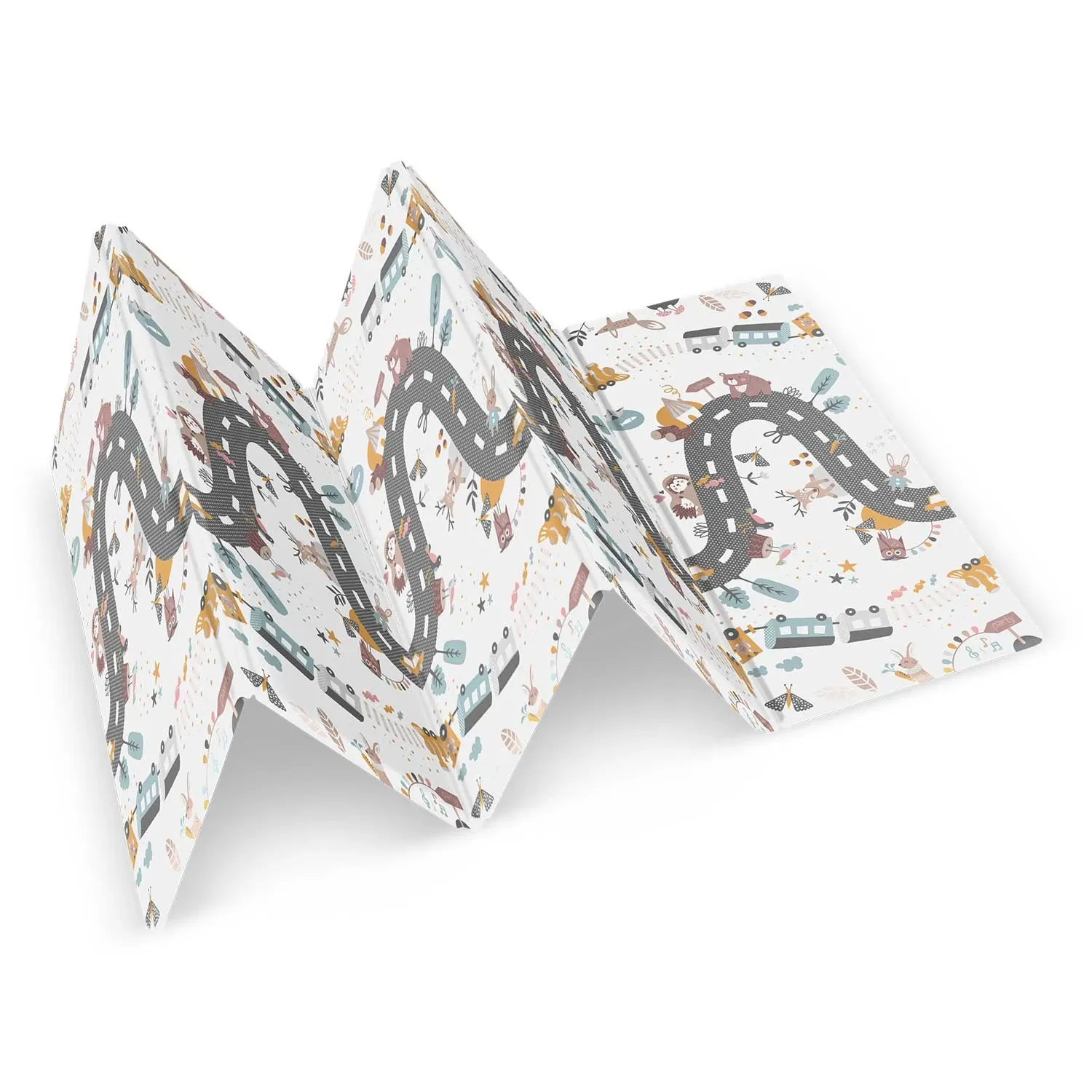 Sulankstomas putplasčio kilimėlis 200 x 180 x 1 cm Nukido NK-340 antžeminis traukinys - nuotrauka 1