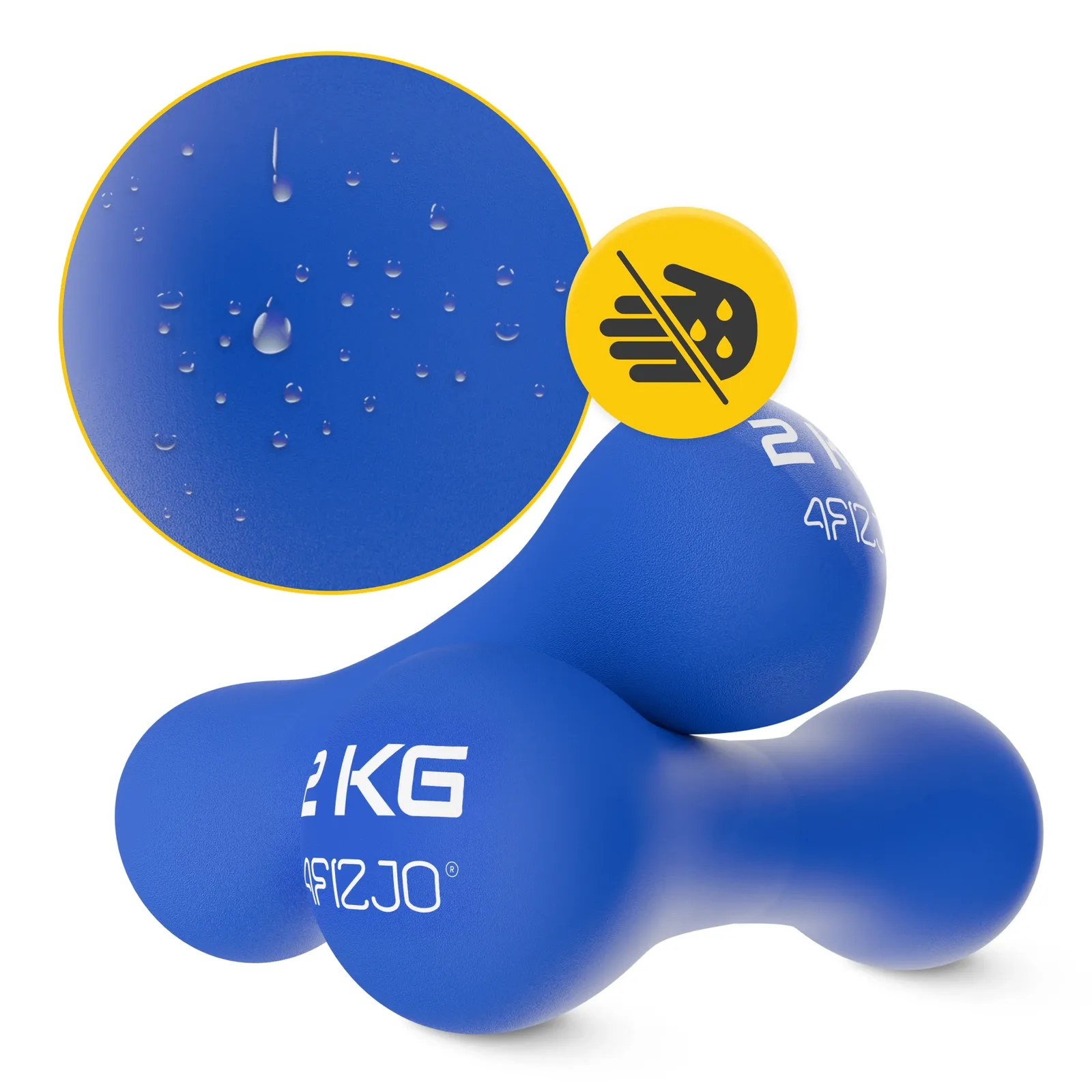 Ketaus hanteliai 8 formų pratimams 2 x 2 kg