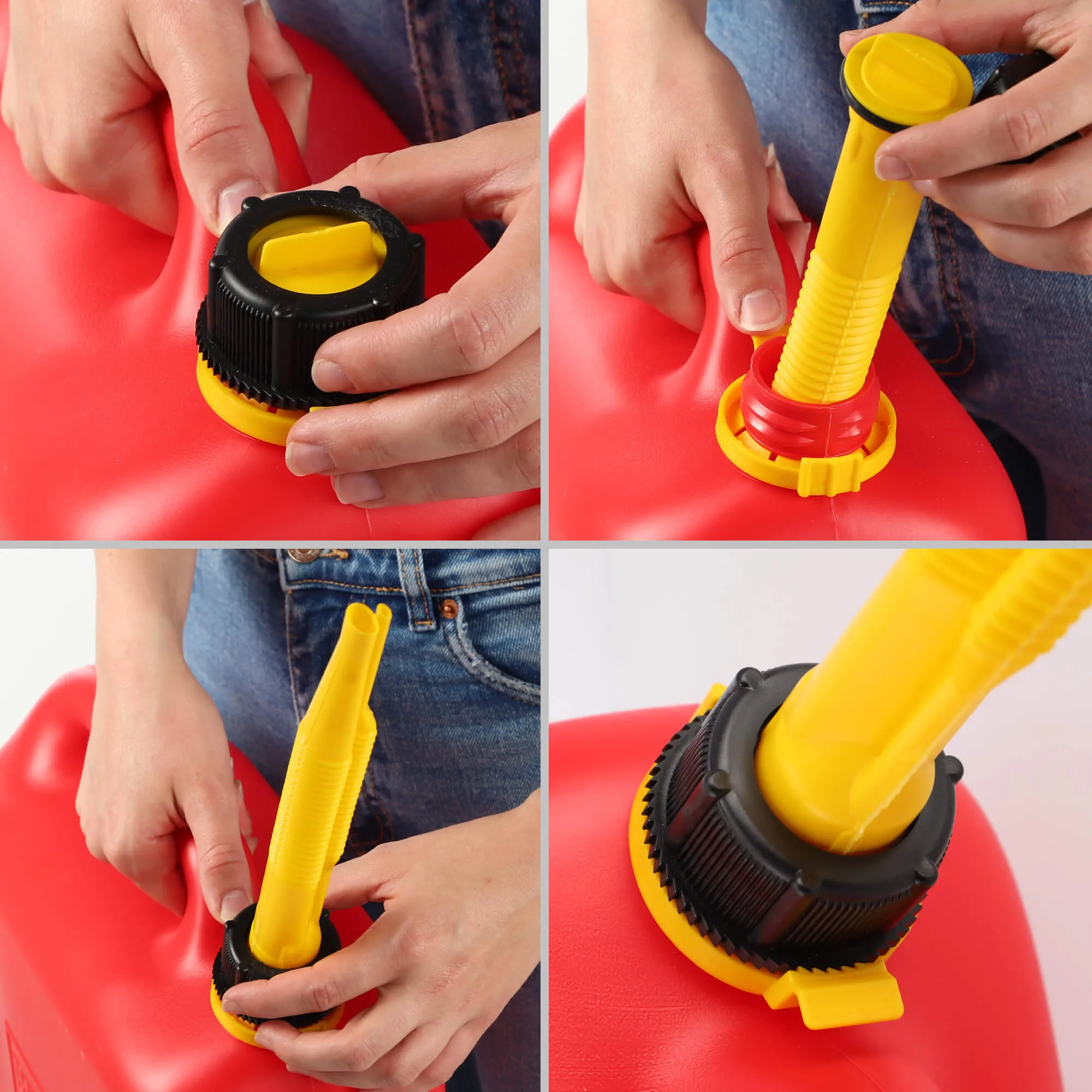 Kuro kanistras + piltuvėlis 6 l, raudonas