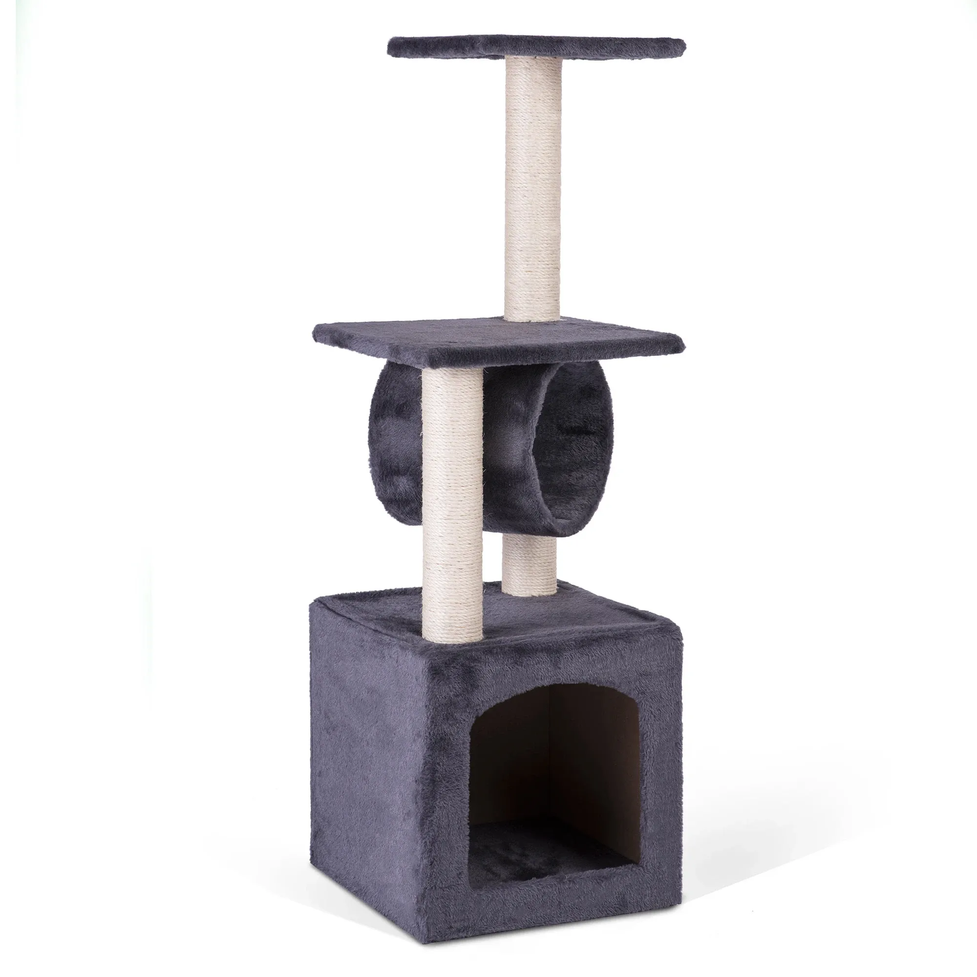 Katės draskyklė 93 cm DR-259 Pethaus su pele, pilka - nuotrauka 1