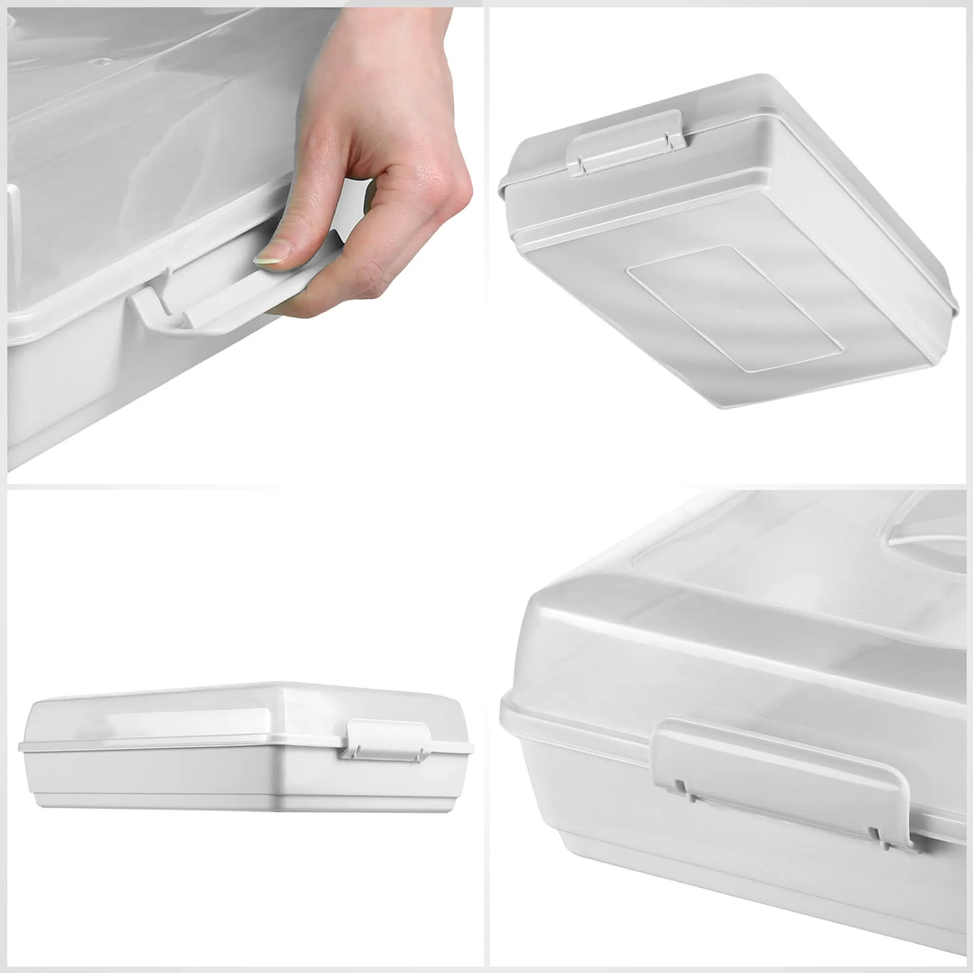 Ovada torto indas su dangteliu ir įdėklu, 43×30 cm, pilkas