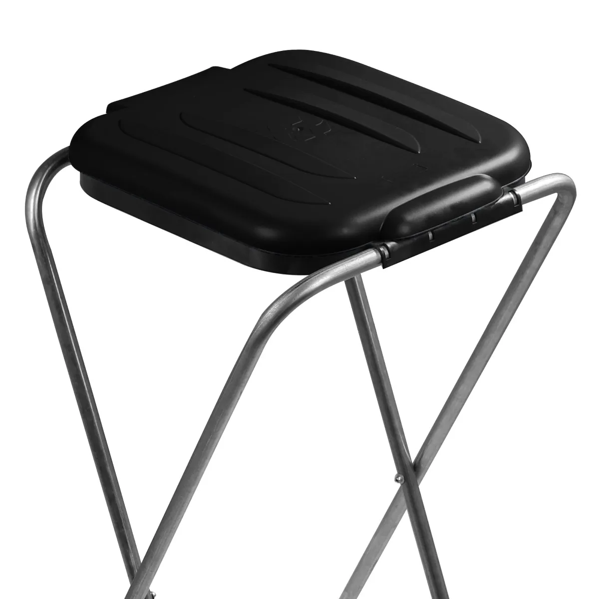 Bakel viengubas juodas atliekų rūšiavimo maišų stovas