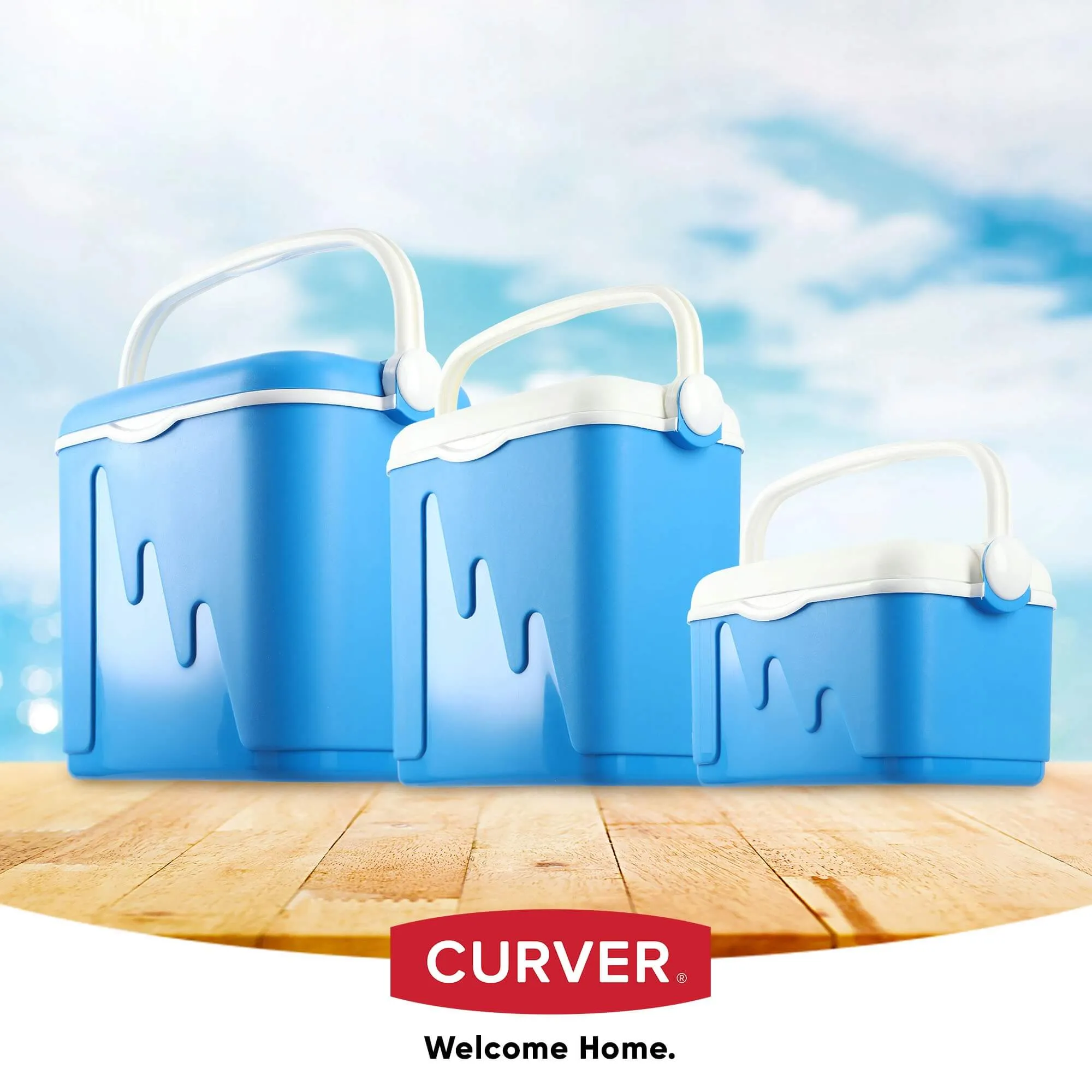 „Curver“ 32 l dviejų įdėklų aušintuvas, mėlynas