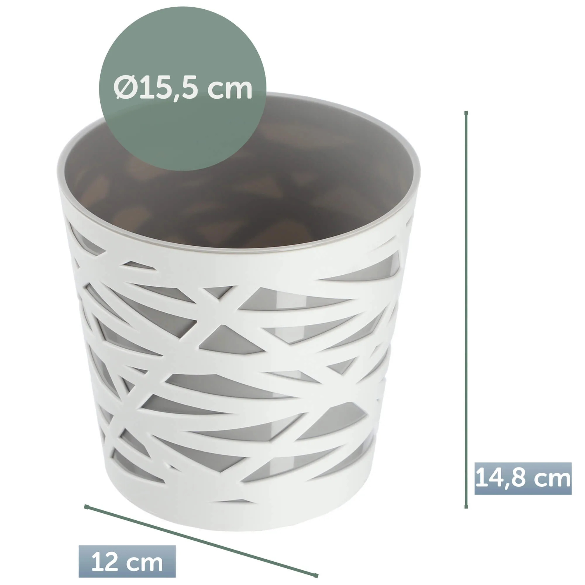 Rusio vazonas su įdėklu 15 cm