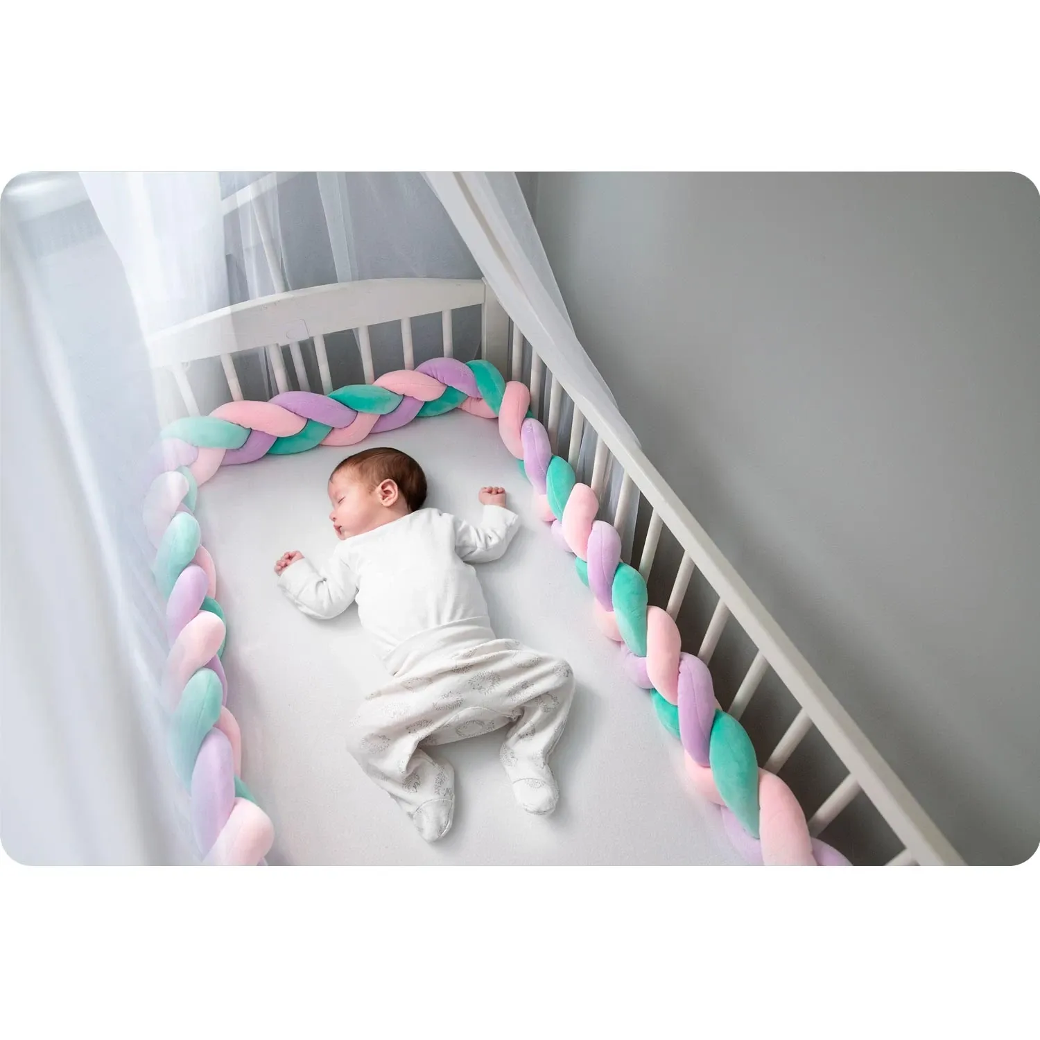 „Ricokids“ 3 m lovelės užtiesalas – mėtinės-rožinės-violetinės spalvos - nuotrauka 1