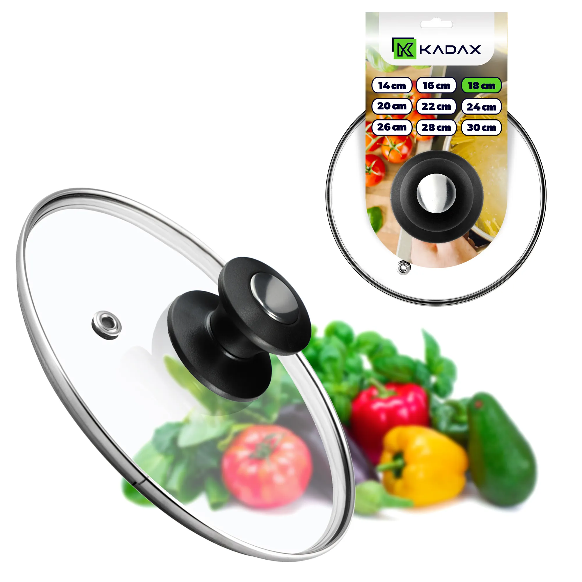 Barletta 18 cm orkaitėje kepamas dangtis su juoda rankena