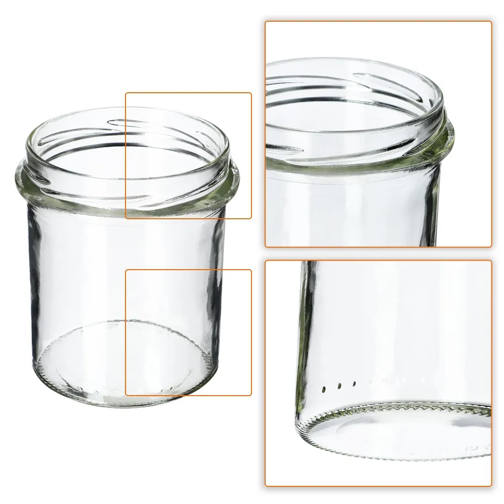 Avila konservavimo stiklainiai 350 ml, 20 vnt., 82 mm + sidabriniai dangteliai