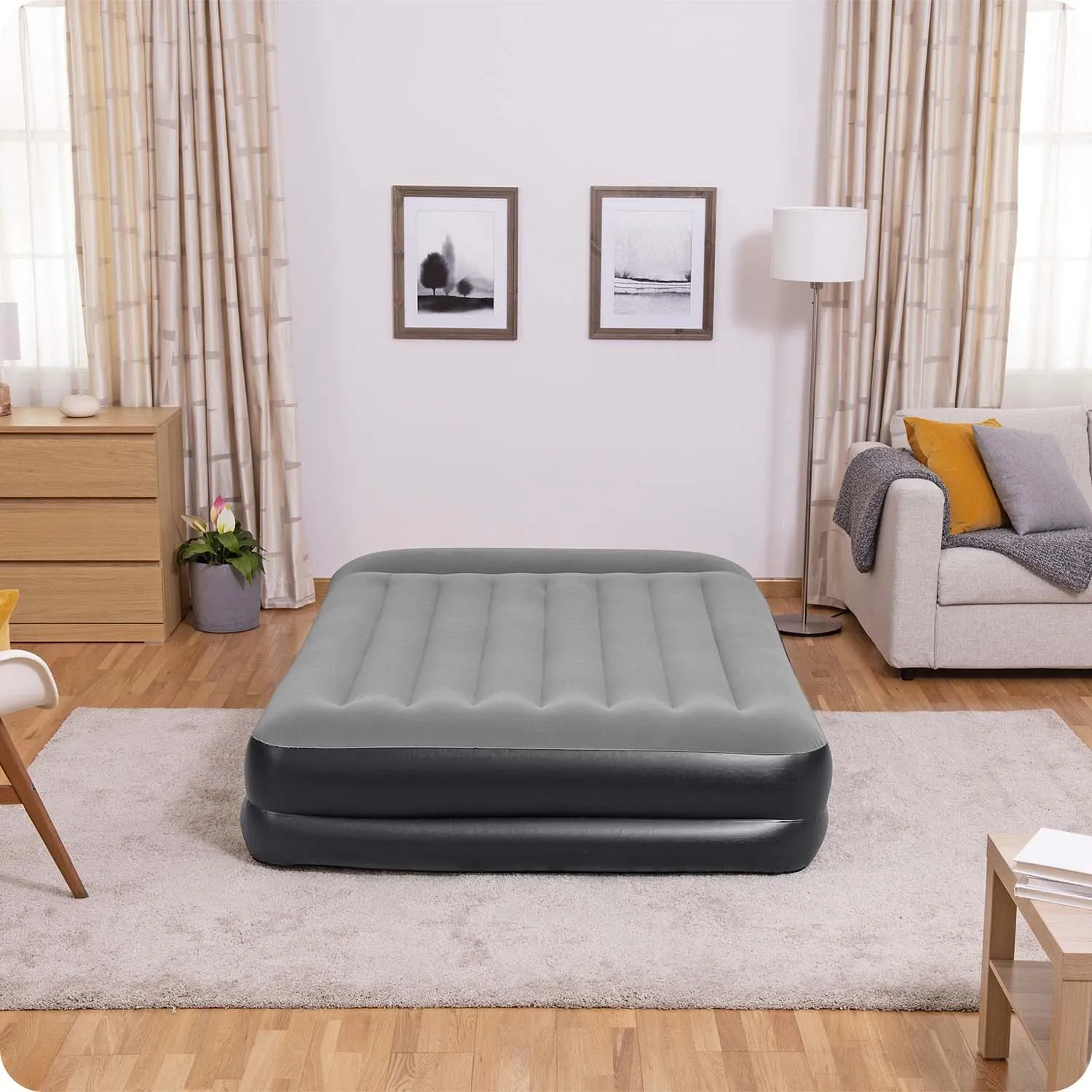 Pripučiamas čiužinys 203x152x46 cm su įmontuotu elektriniu siurbliu Bestway 67403 - nuotrauka 1